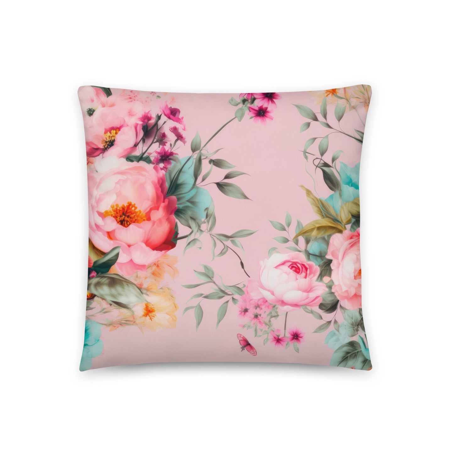 Decorative Throw Pillow: Spring Queen Pink Collection in Sophia