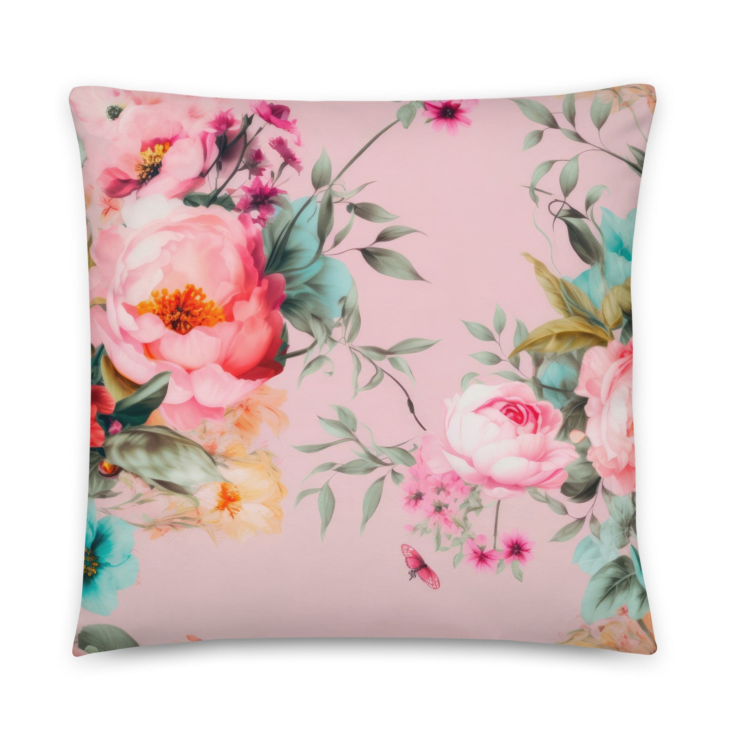 Decorative Throw Pillow: Spring Queen Pink Collection in Sophia