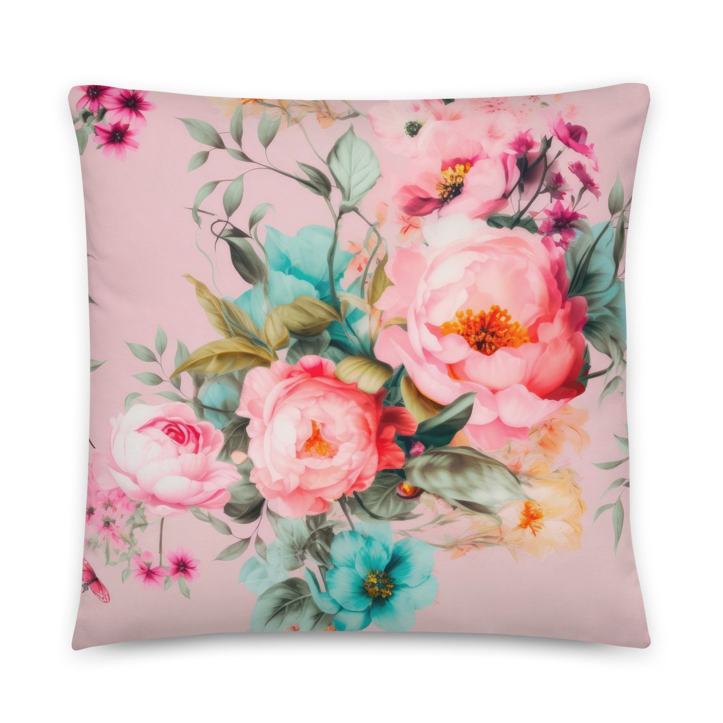 Decorative Throw Pillow: Spring Queen Pink Collection in Sophia