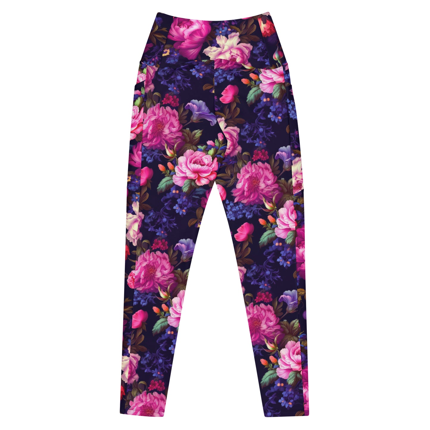 Crossover Leggings with Pockets: Royal Purples Collection in Heather