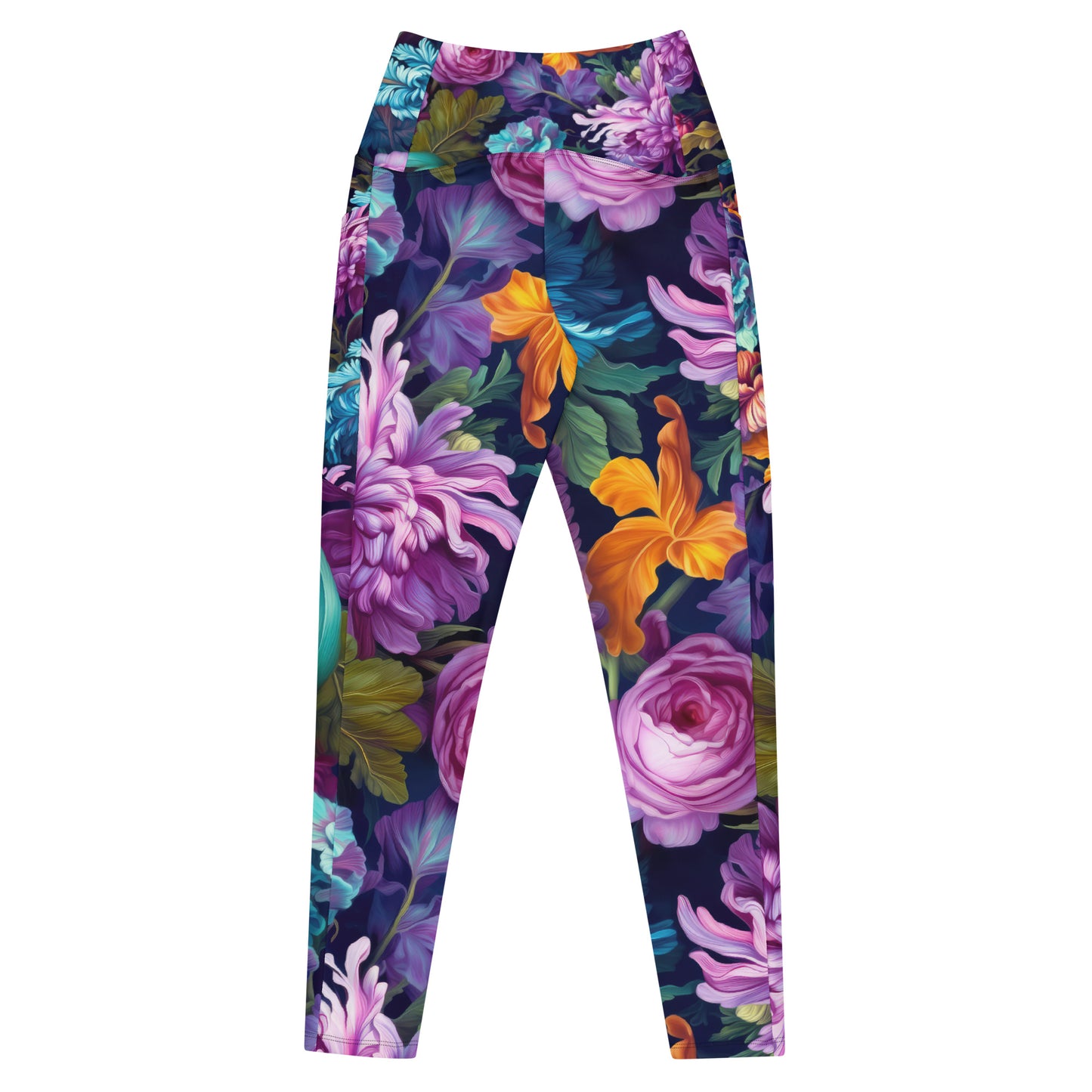 Crossover Leggings with Pockets: Royal Purples Collection in Harmony