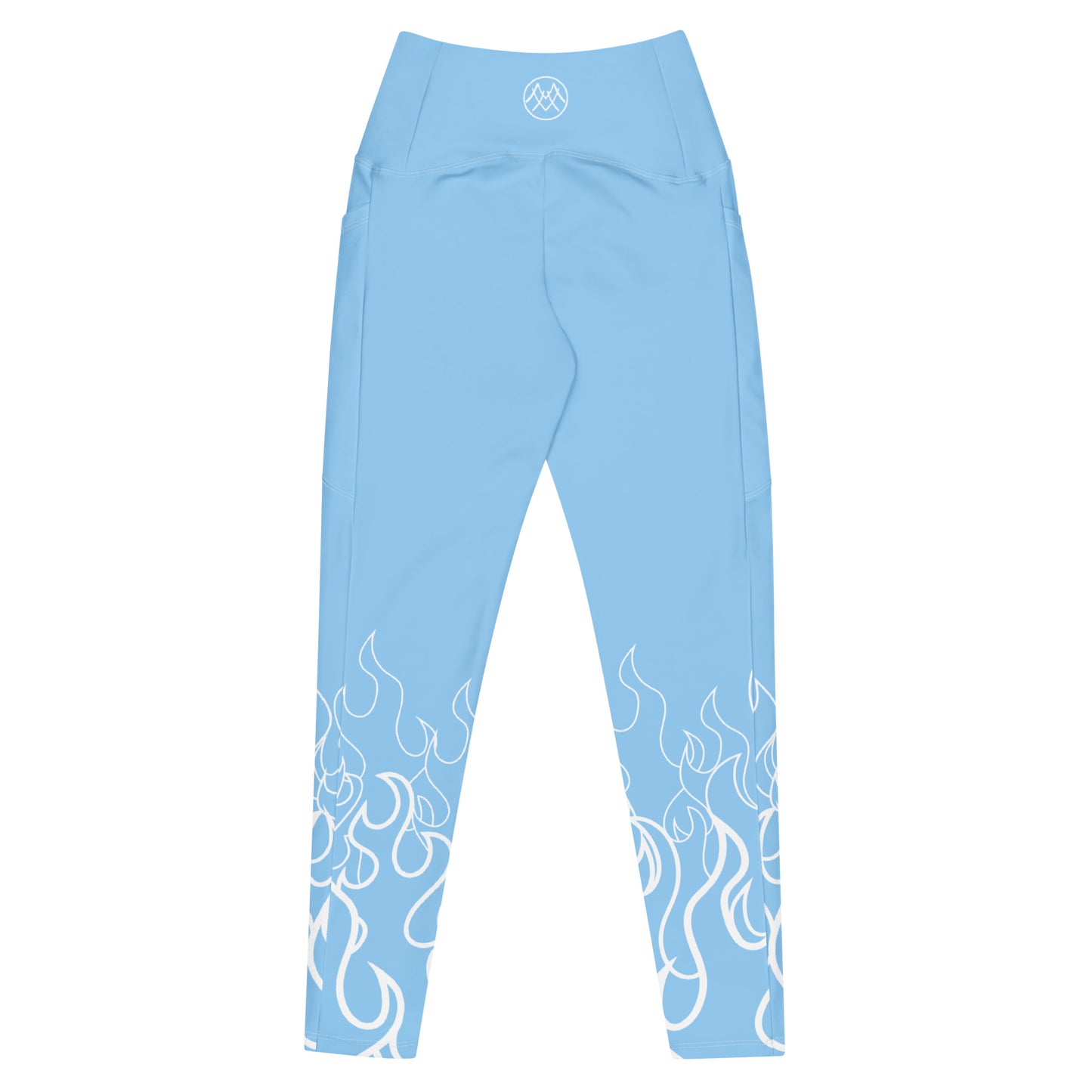 Crossover Leggings with Pockets: Flames Collection in Irene