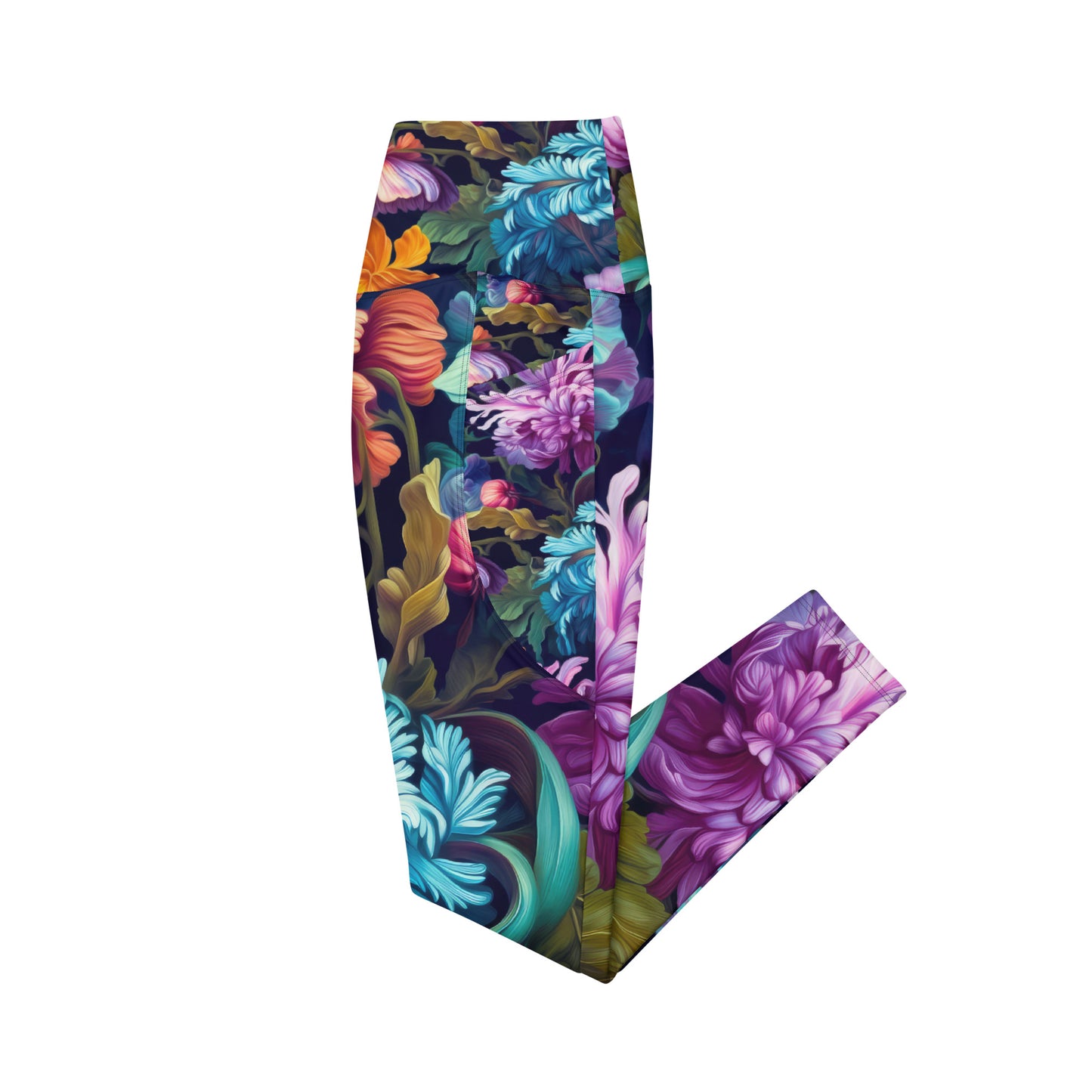 Crossover Leggings with Pockets: Royal Purples Collection in Harmony