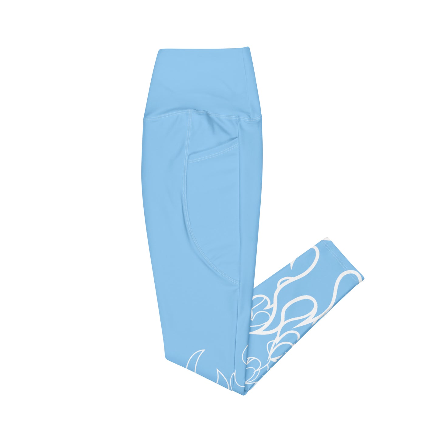 Crossover Leggings with Pockets: Flames Collection in Irene