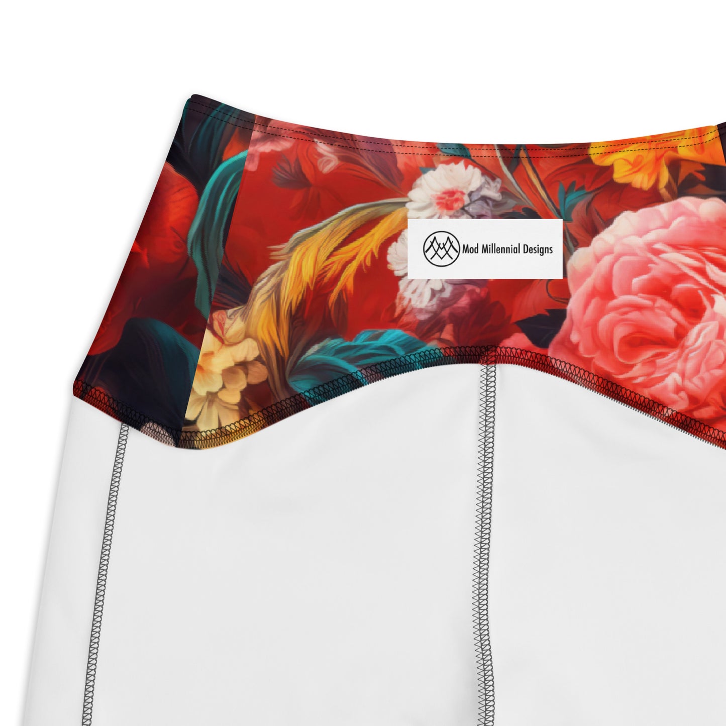 Crossover Leggings with Pockets: Spicy Reds Collection in Florence