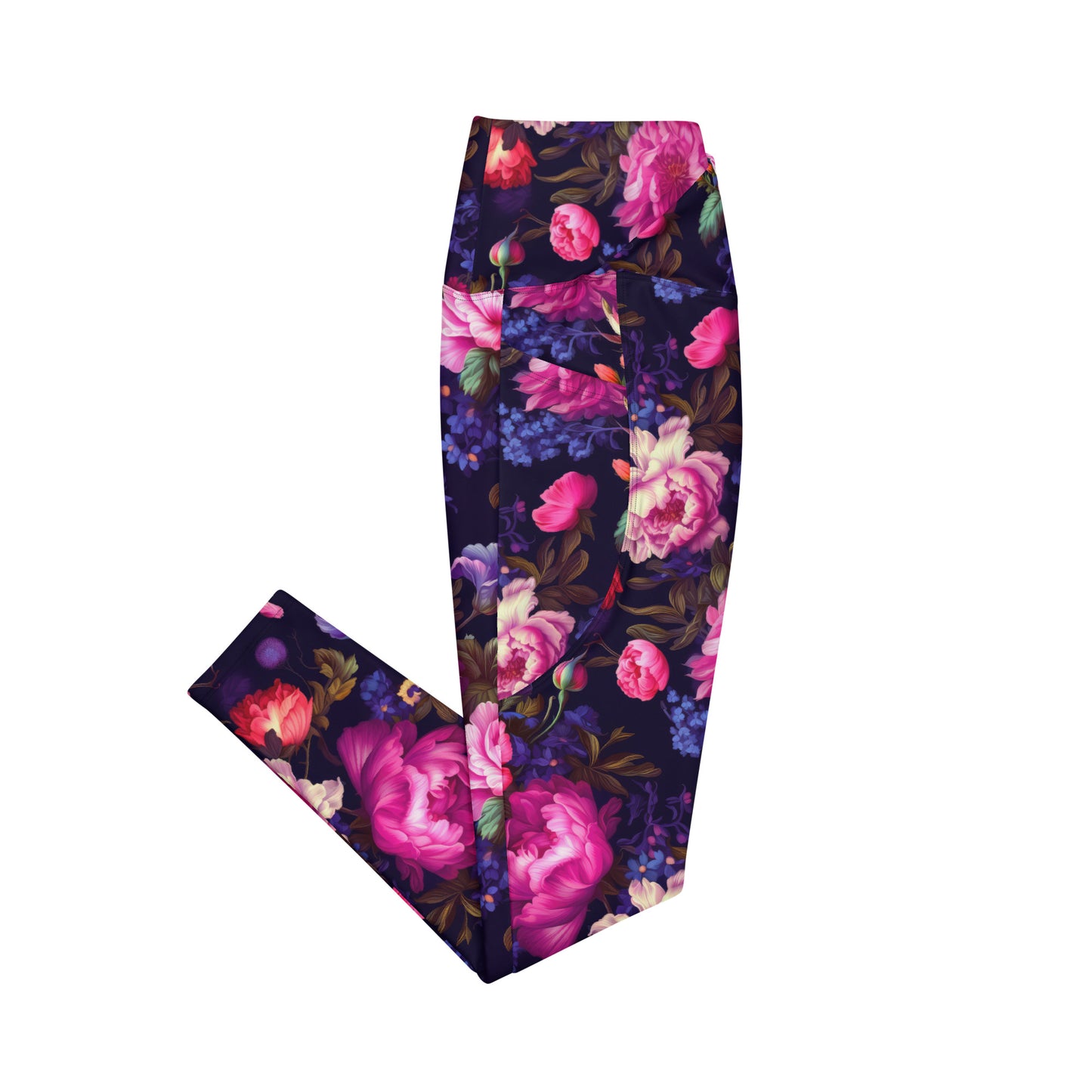 Crossover Leggings with Pockets: Royal Purples Collection in Heather