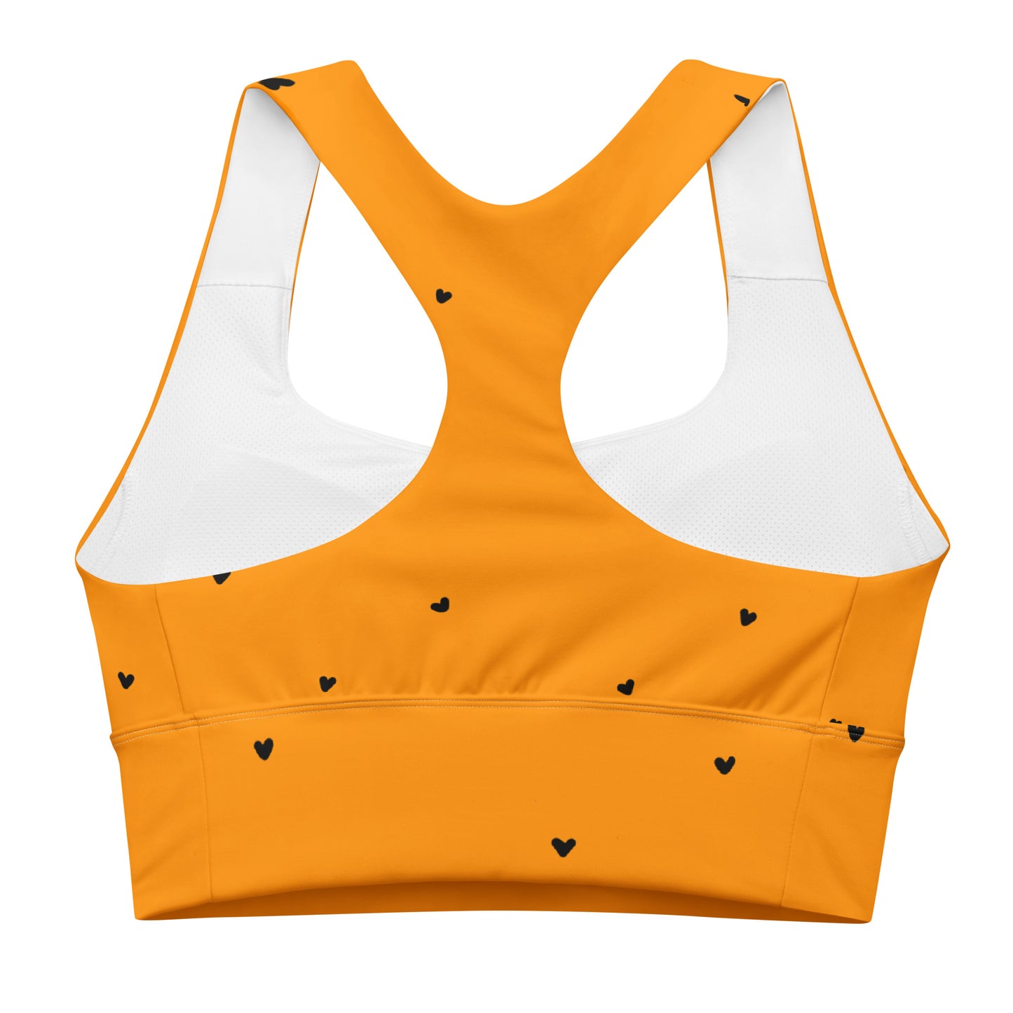 Sports Bra: Black Hearts Collection in Trixie