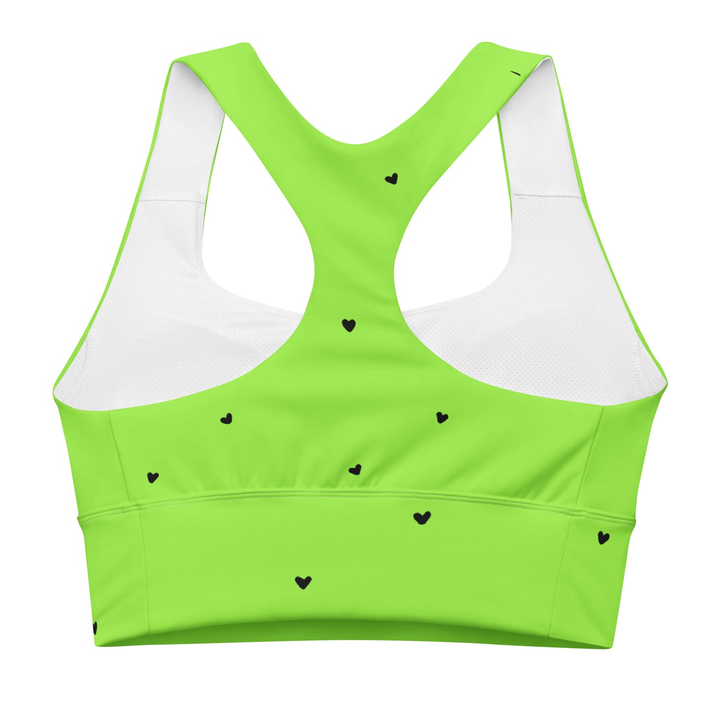 Sports Bra: Black Hearts Collection in Yasmin