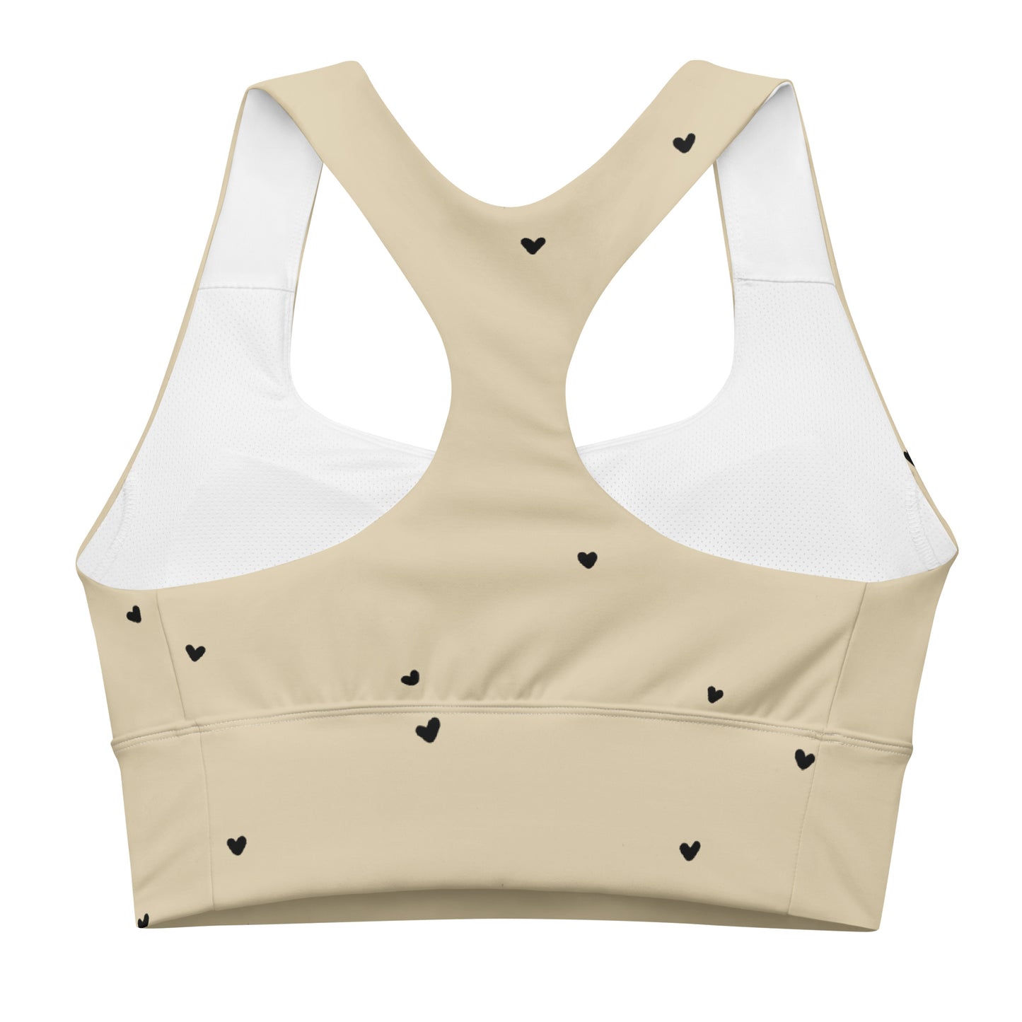 Sports Bra: Black Hearts Collection in Beatrix