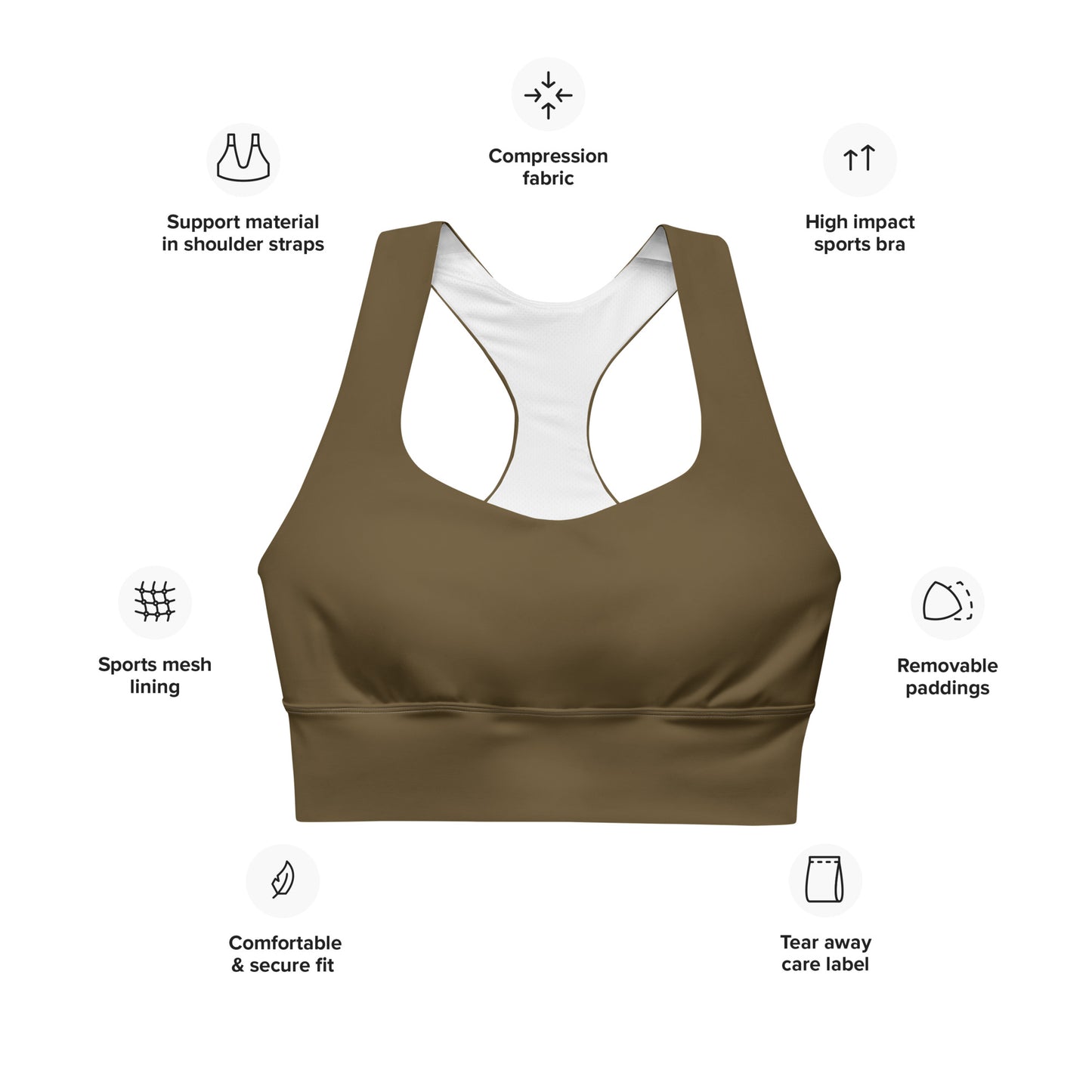 Sports Bra: Solids Collection in Catherine