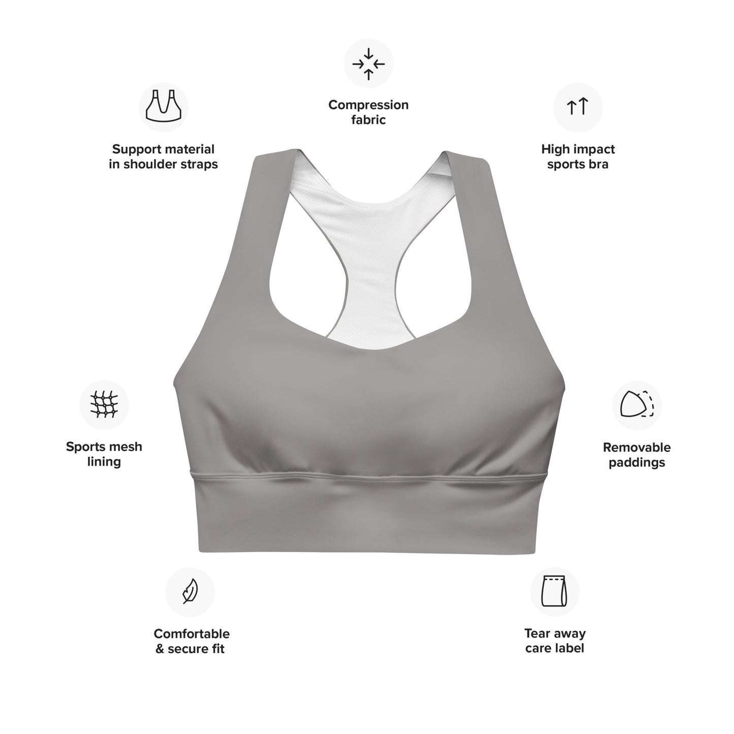 Sports Bra: Solids Collection in Dorothy