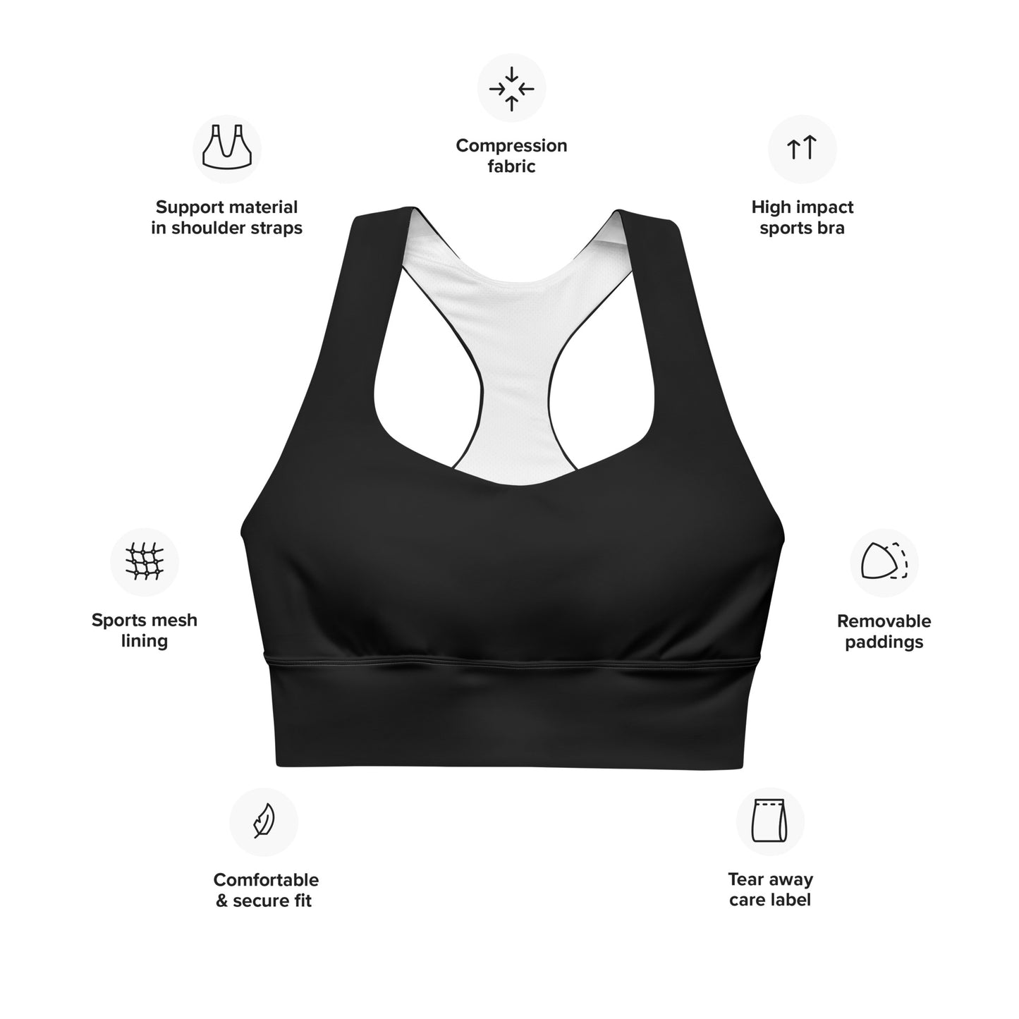 Sports Bra: Solids Collection in Edna