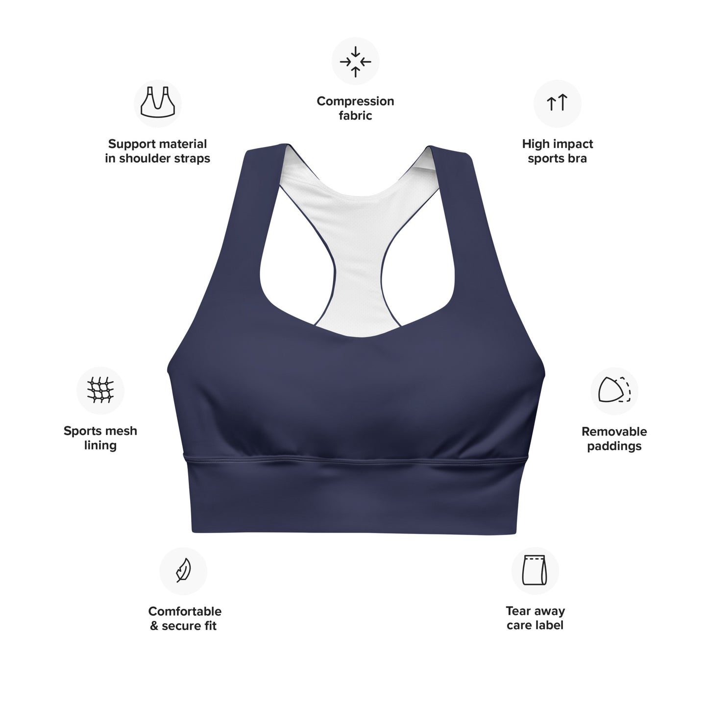 Sports Bra: Solids Collection in Francine