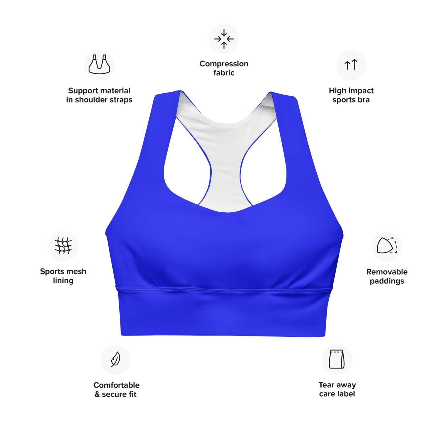 Sports Bra: Solids Collection in Gladys