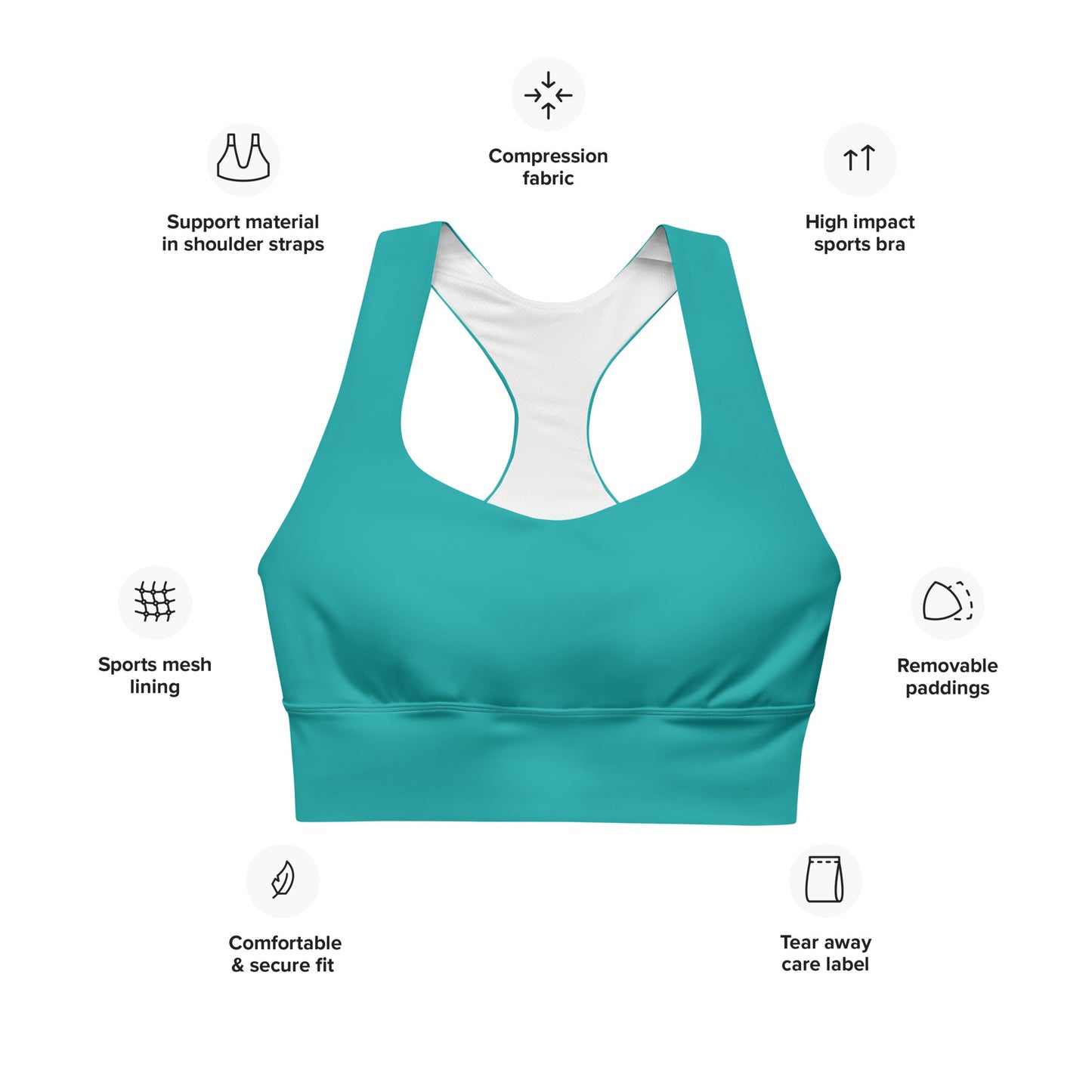 Sports Bra: Solids Collection in Hilda