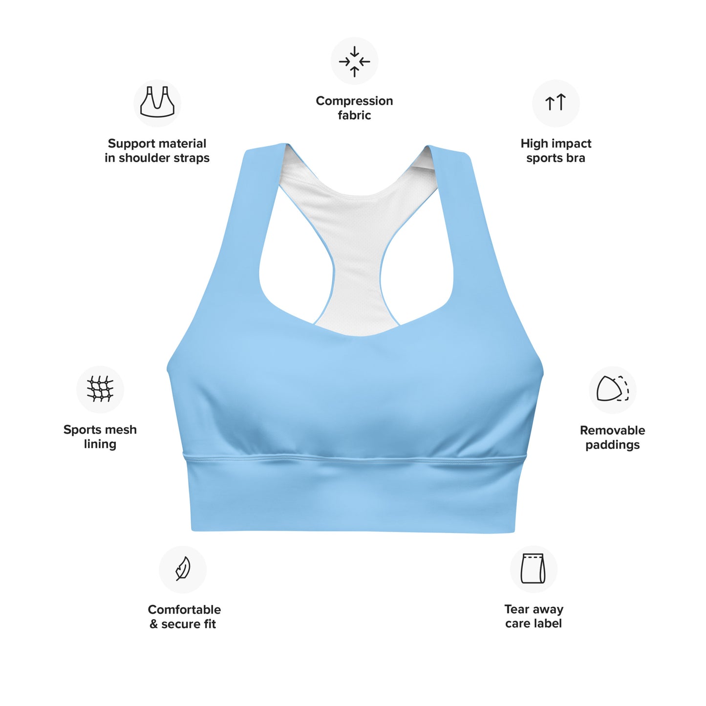 Sports Bra: Solids Collection in Irene