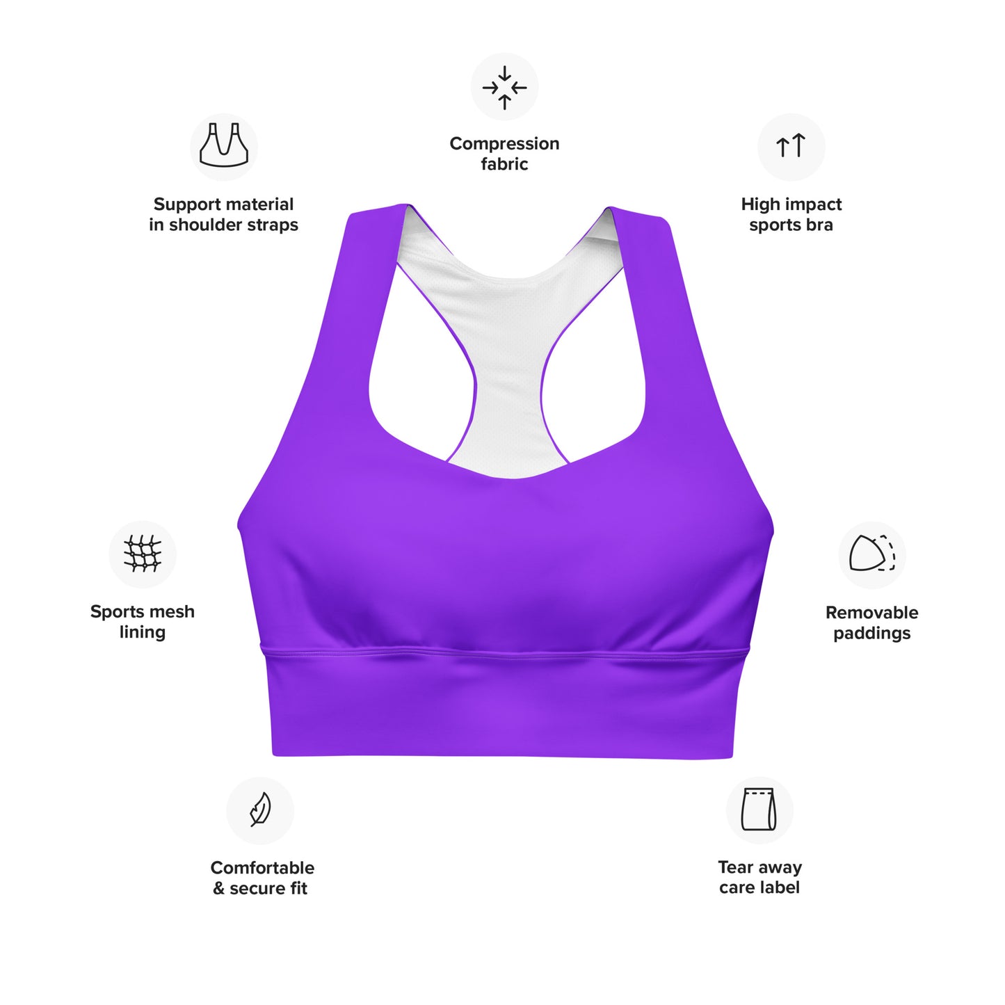 Sports Bra: Solids Collection in Jillian