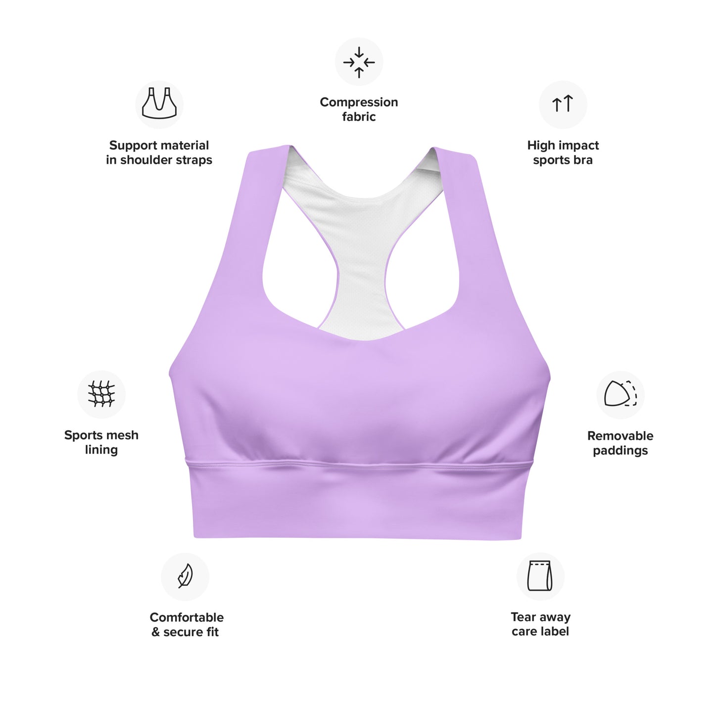 Sports Bra: Solids Collection in Katerina