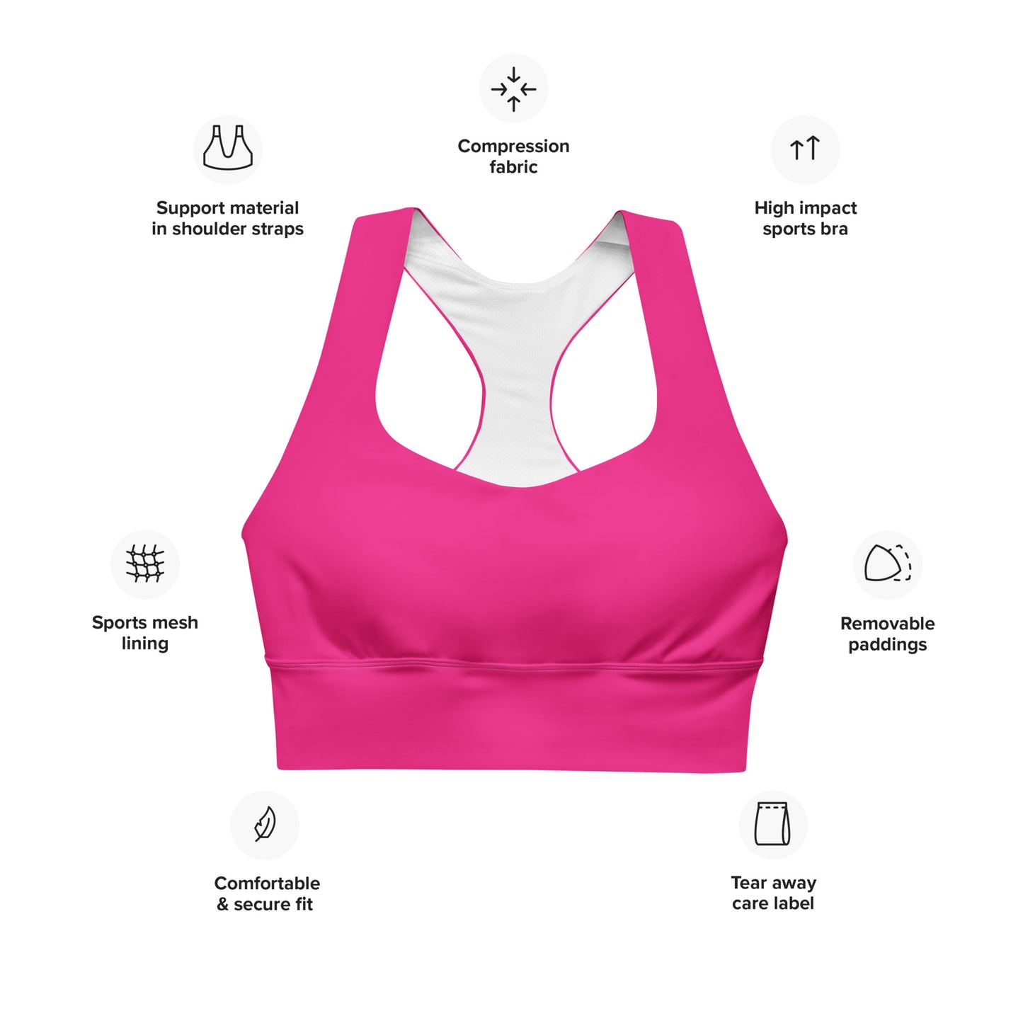 Sports Bra: Solids Collection in Natalie