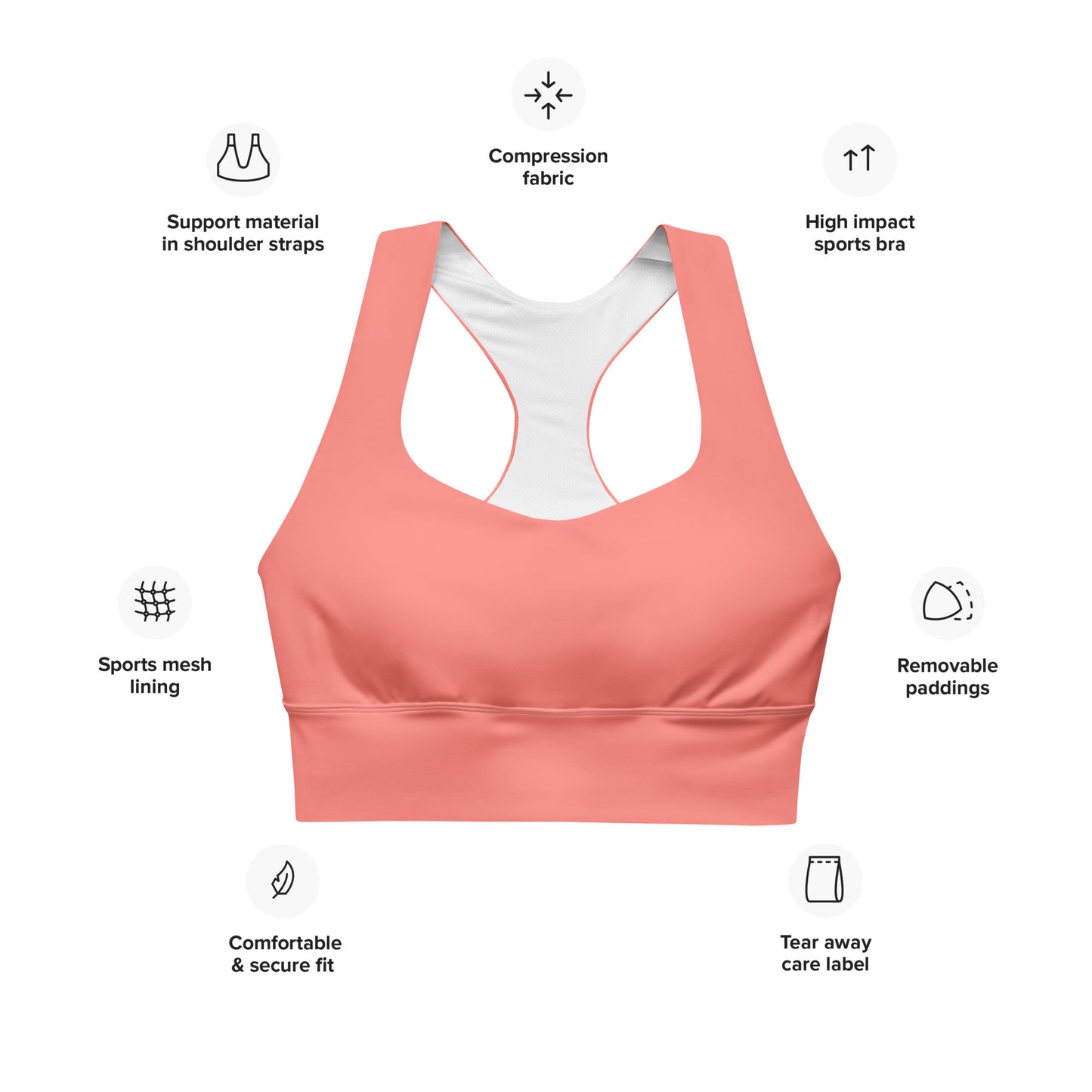 Sports Bra: Solids Collection in Queenie