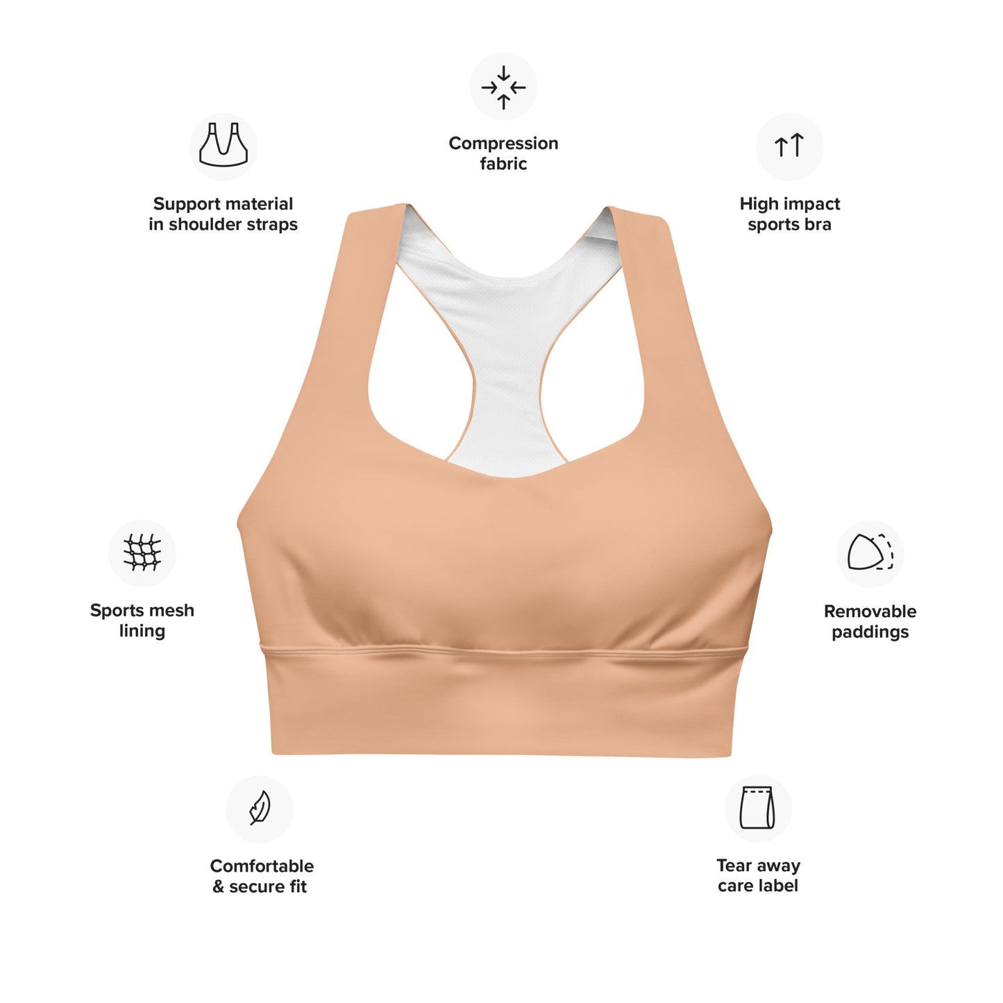 Sports Bra: Solids Collection in Sylvia