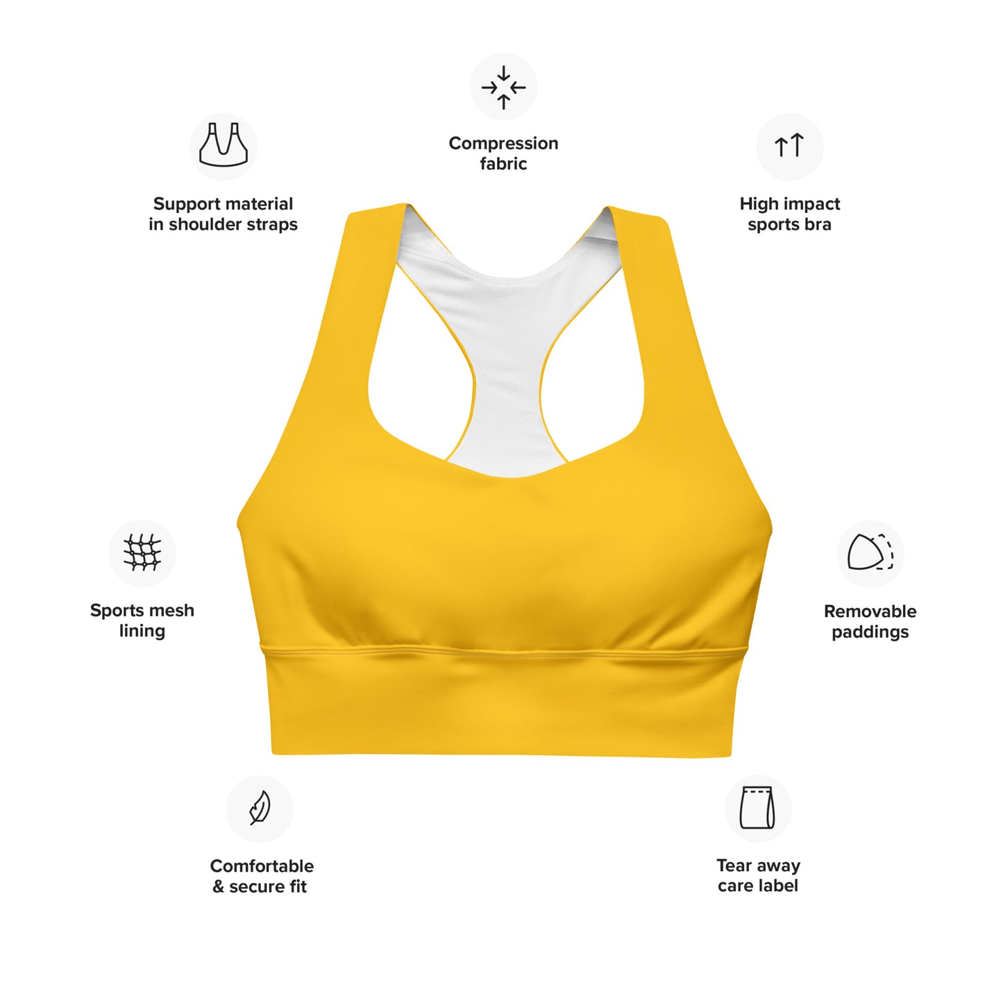 Sports Bra: Solids Collection in Ursula