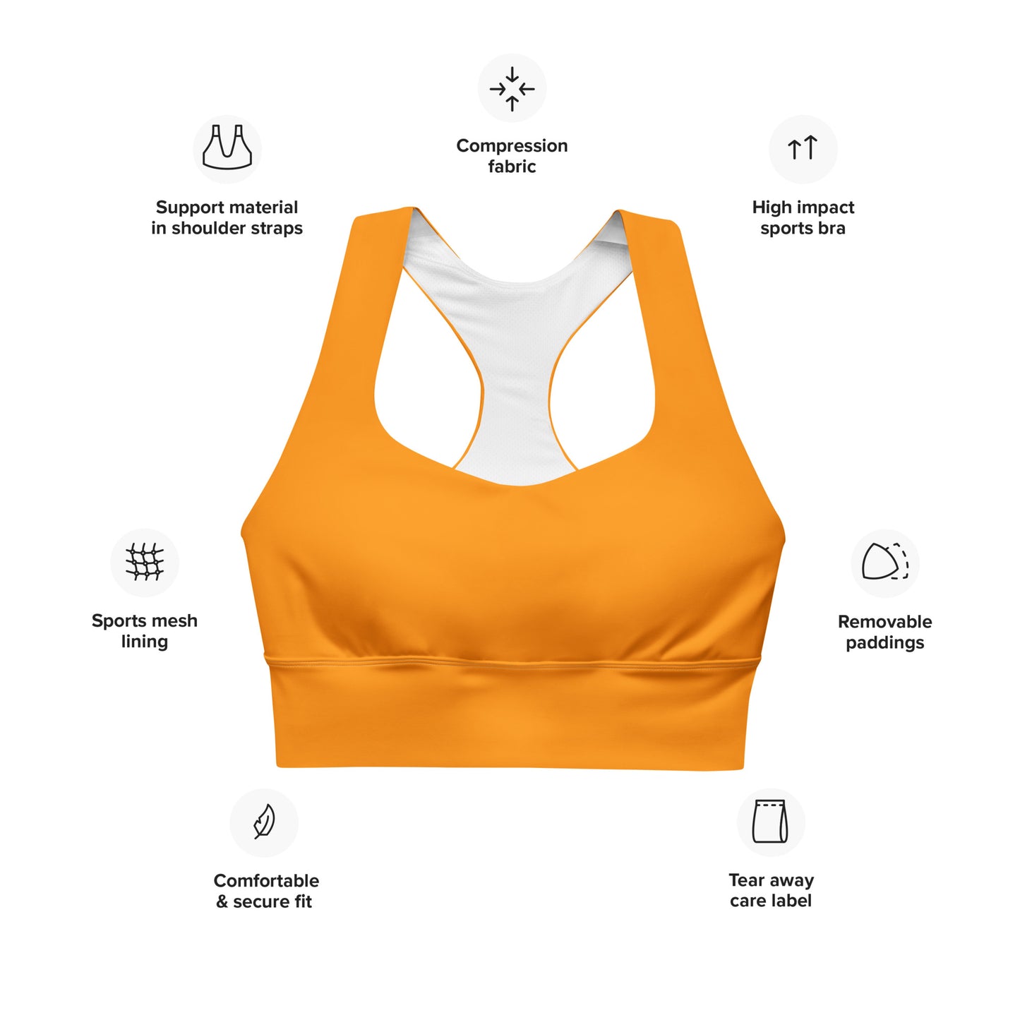 Sports Bra: Solids Collection in Trixie