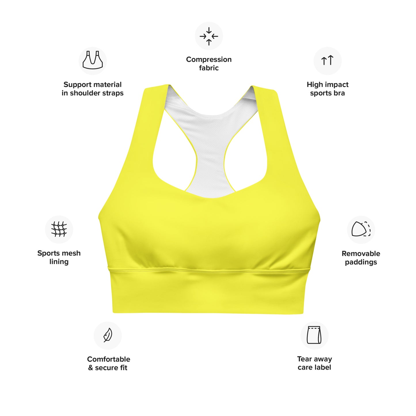 Sports Bra: Solids Collection in Virginia