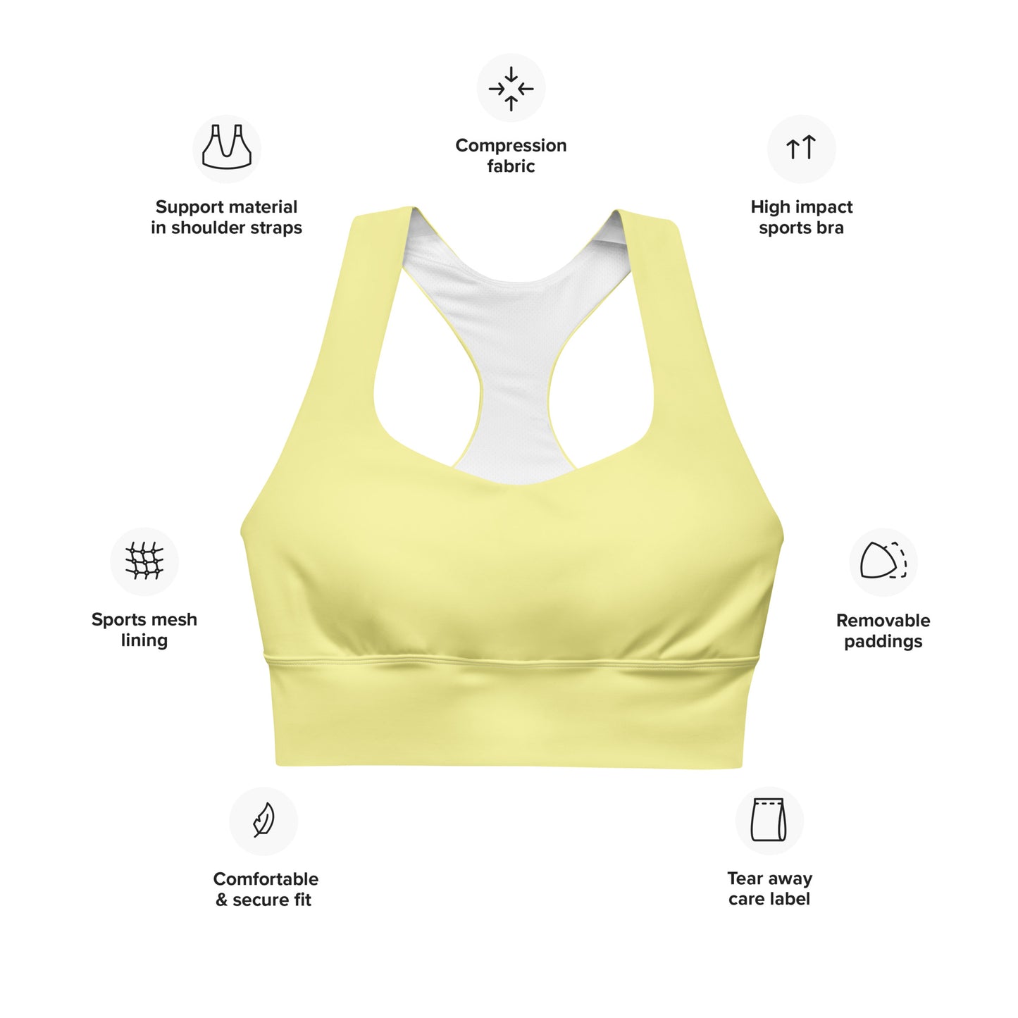 Sports Bra: Solids Collection in Winifred