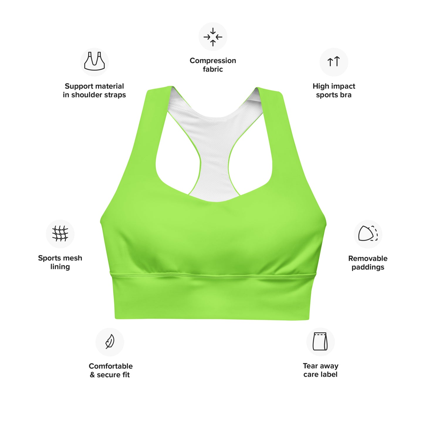 Sports Bra: Solids Collection in Yasmin
