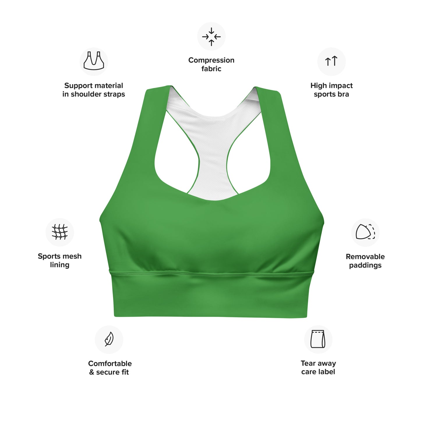 Sports Bra: Solids Collection in Zelda