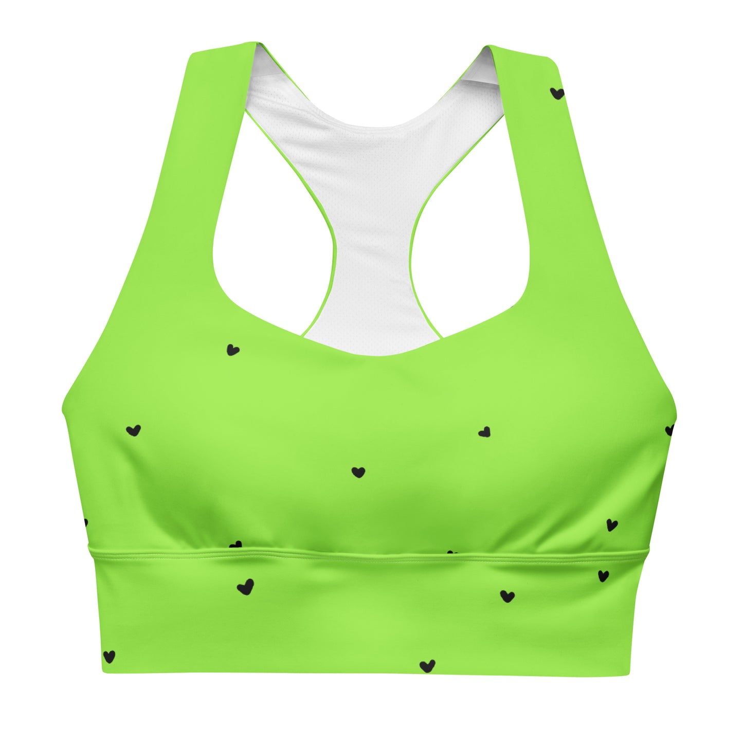 Sports Bra: Black Hearts Collection in Yasmin