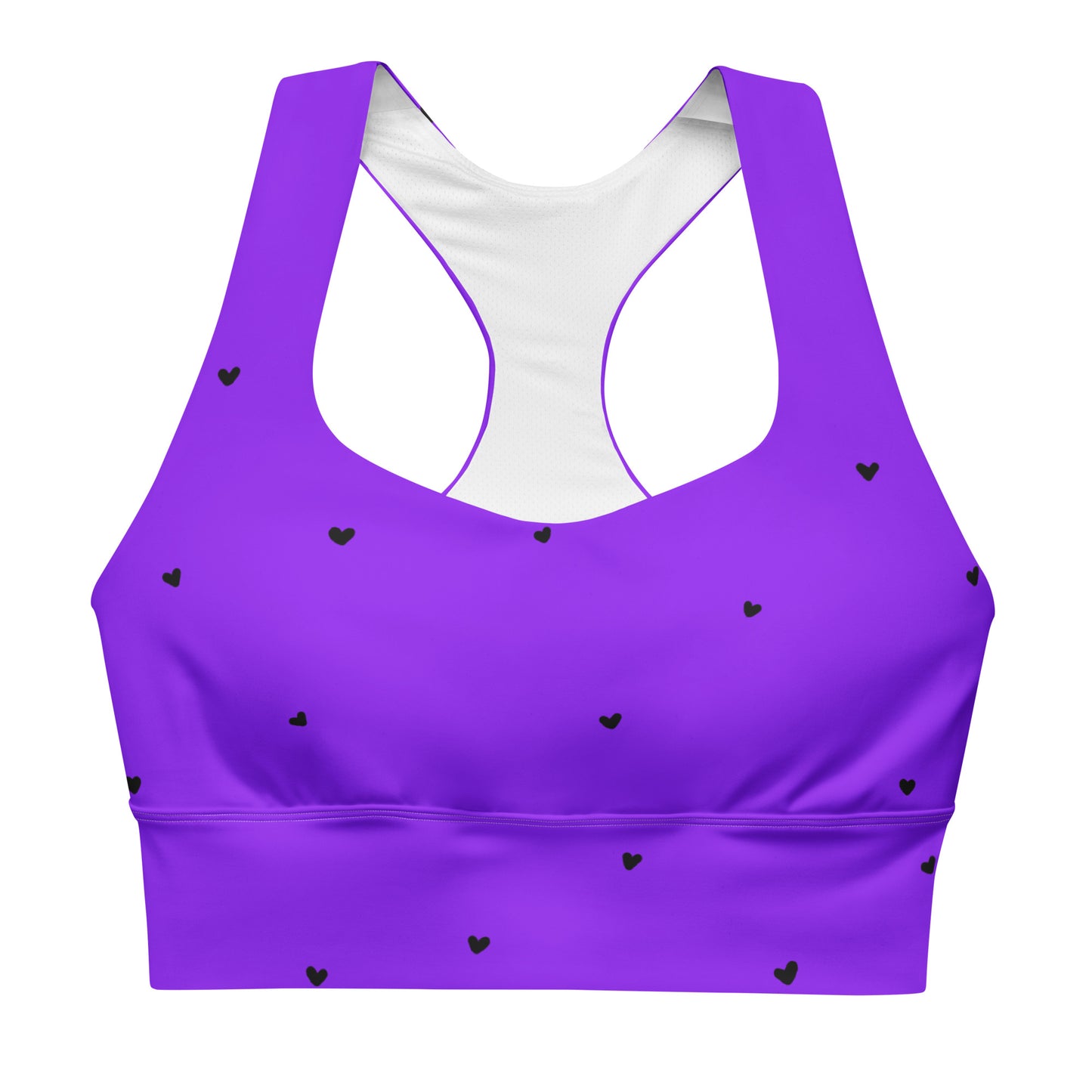 Sports Bra: Black Hearts Collection in Jillian