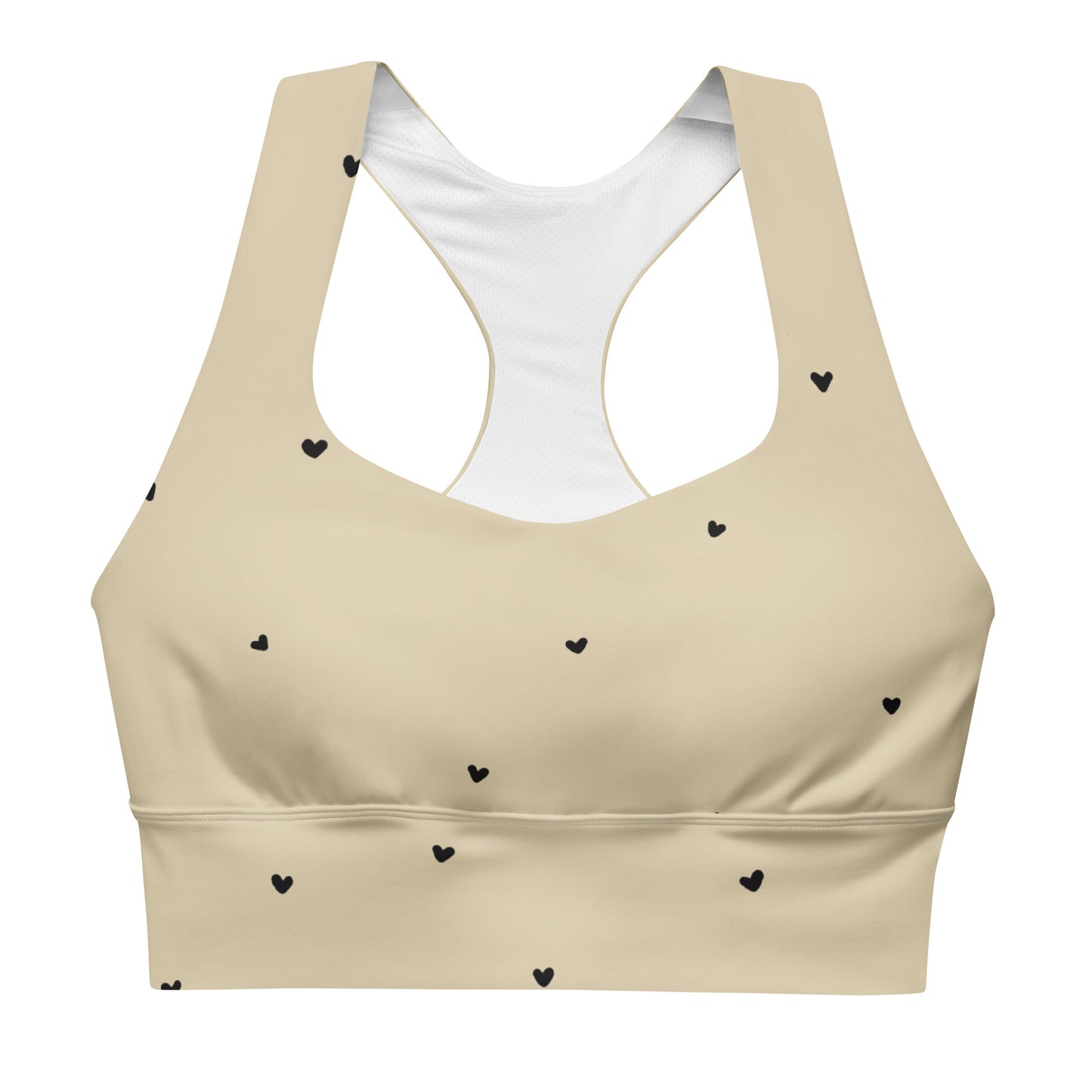 Sports Bra: Black Hearts Collection in Beatrix
