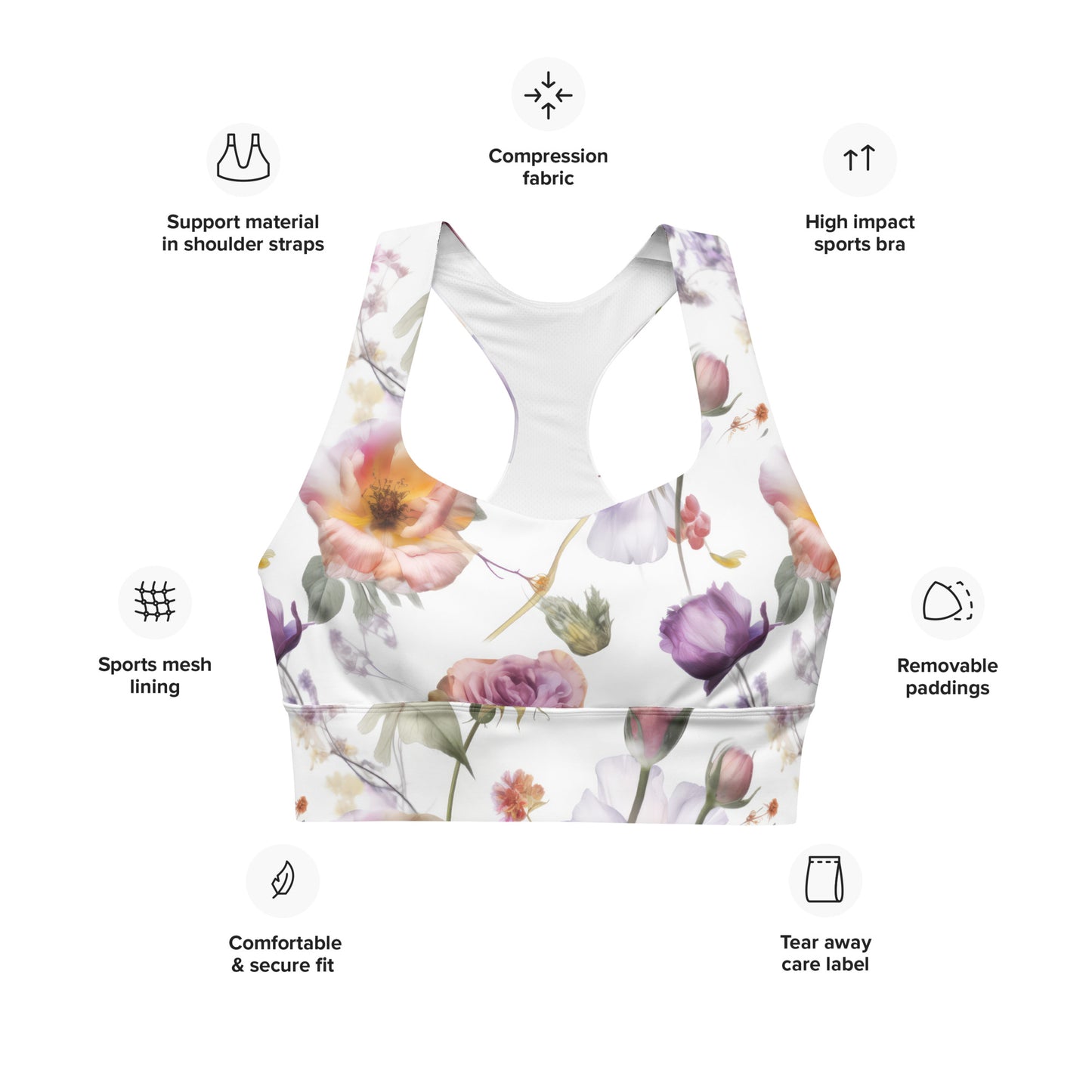 Sports Bra: Pure Whites Collection in Natalia