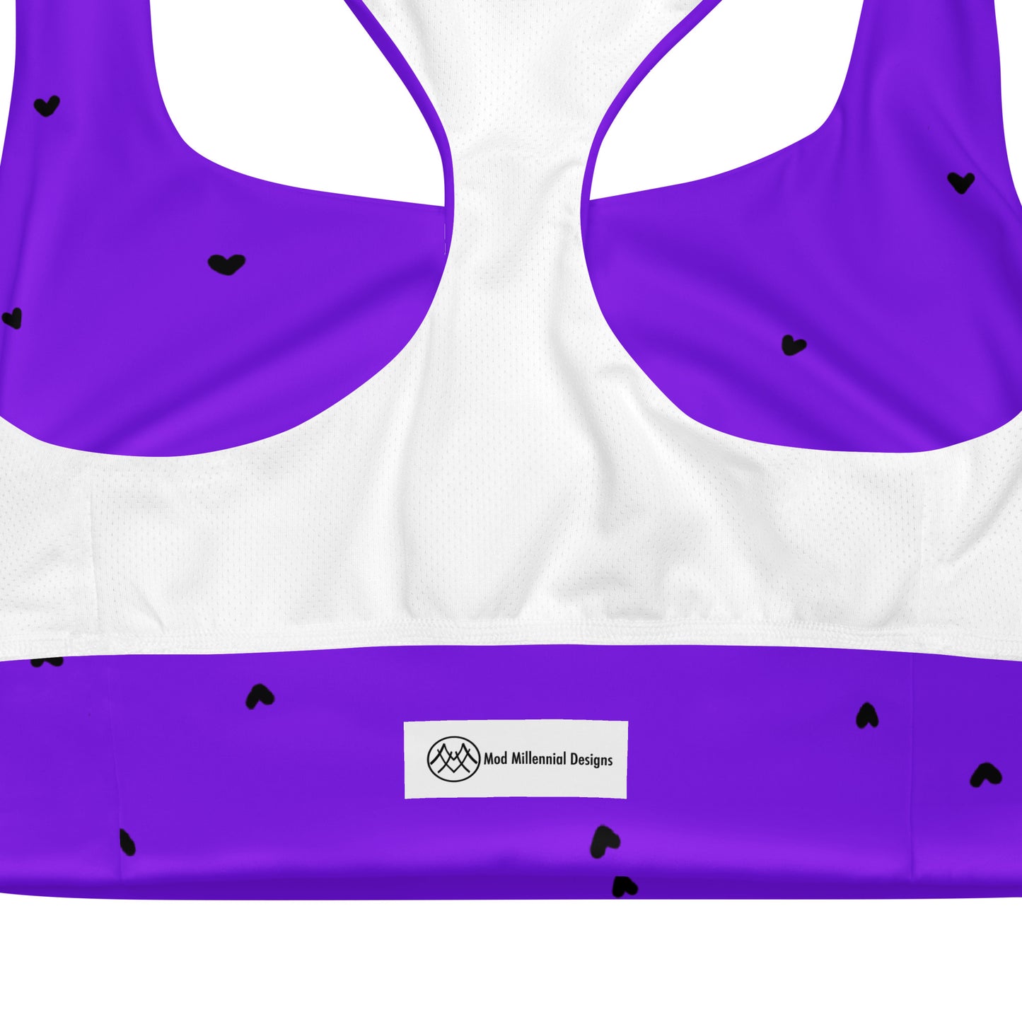 Sports Bra: Black Hearts Collection in Jillian