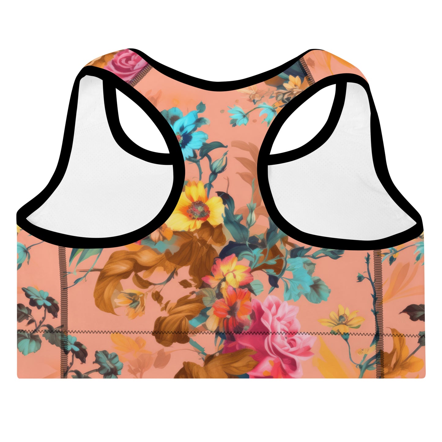 Sports Bra: Spring Queen Coral Collection in Ginger
