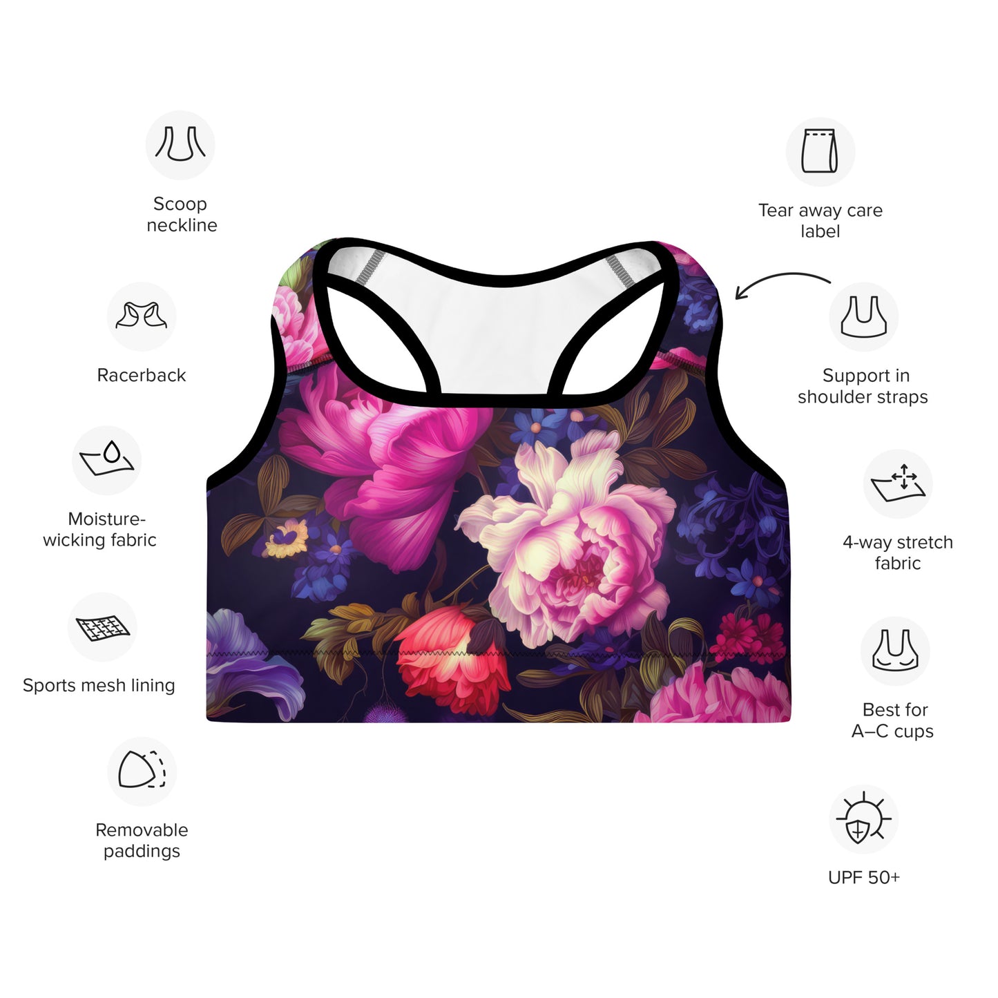 Sports Bra: Royal Purples Collection in Heather