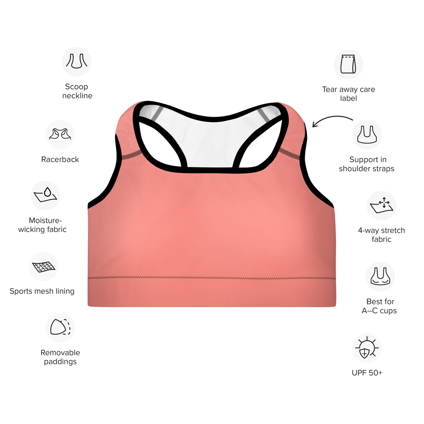 Sports Bra: Solids Collection in Queenie