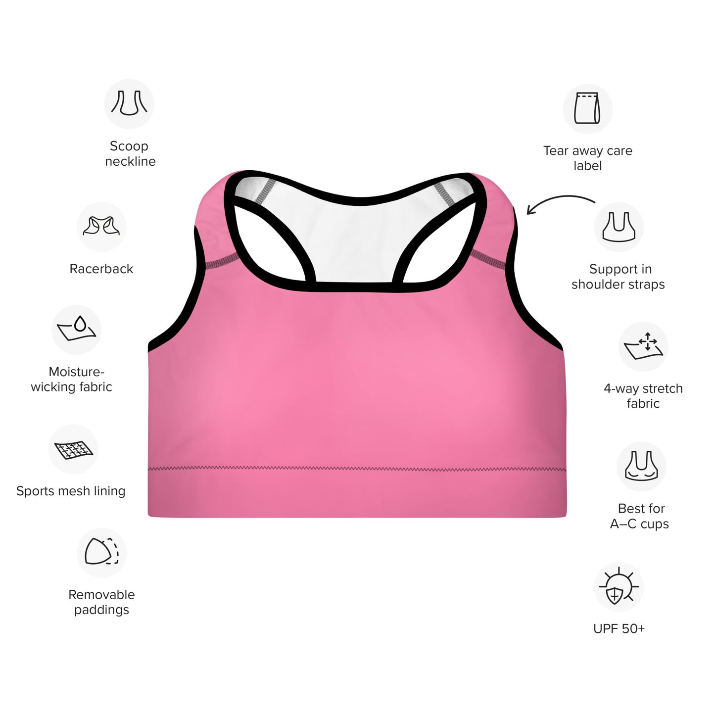 Sports Bra: Solids Collection in Maxine