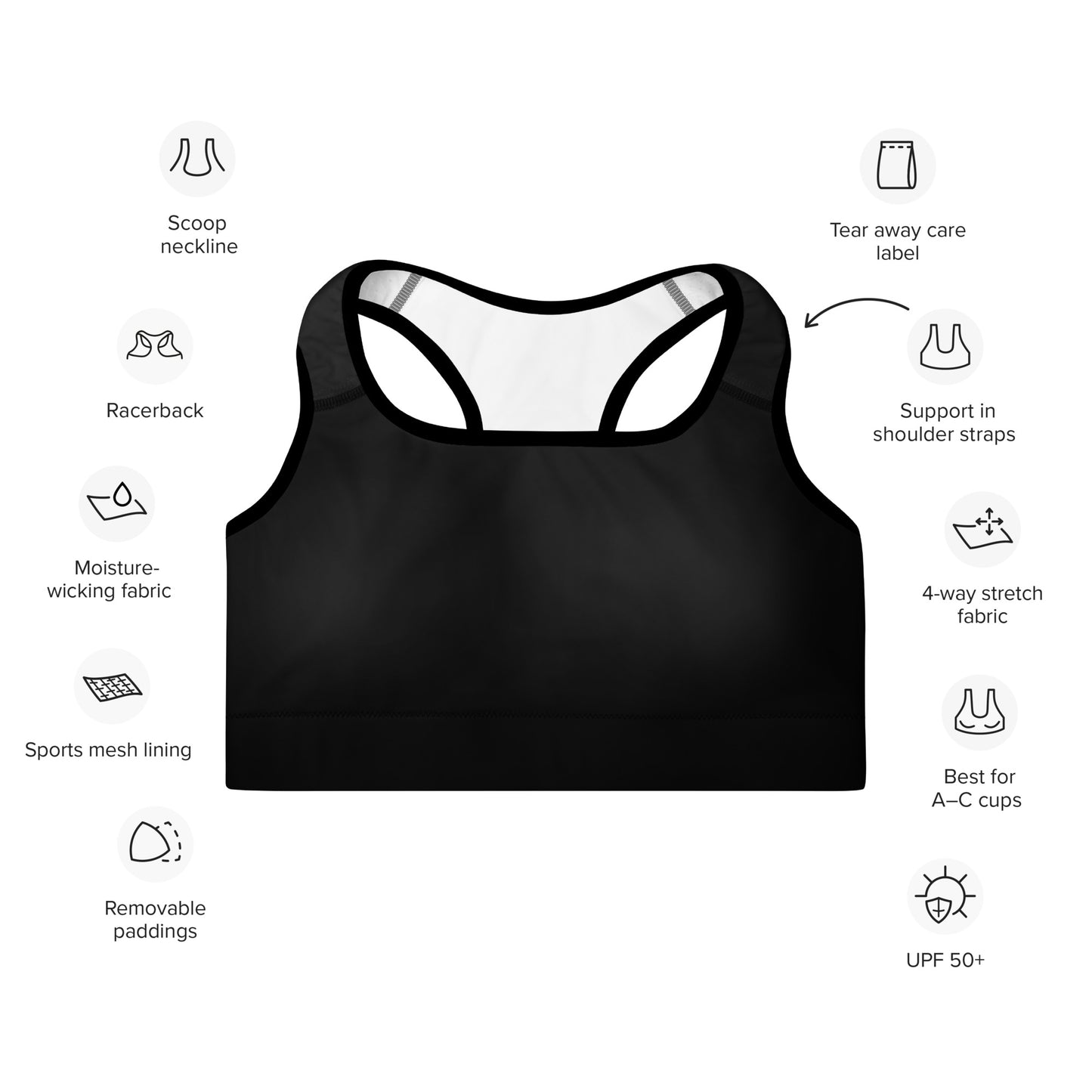Sports Bra: Solids Collection in Edna