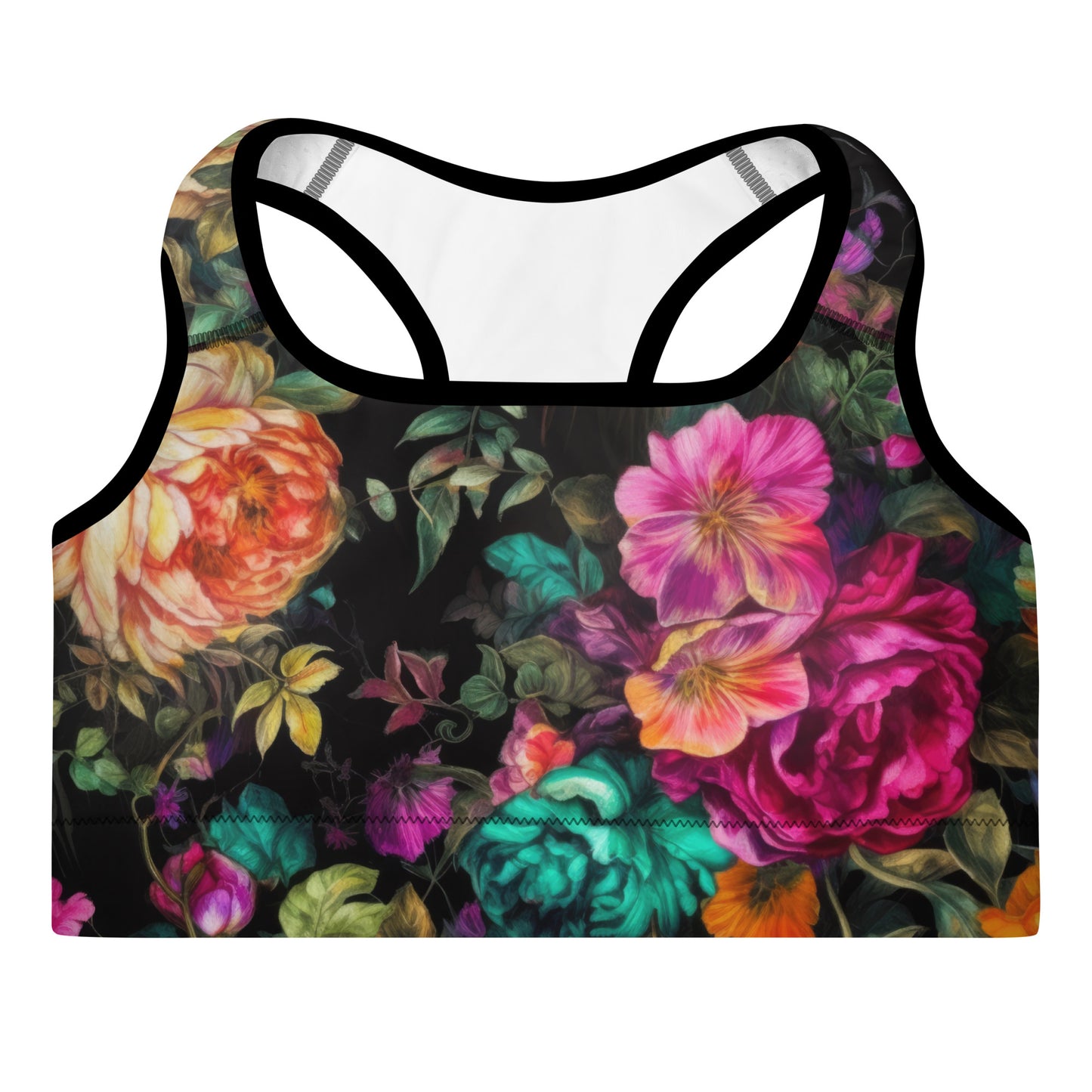 Sports Bra: Spring Blacks Collection in Mary