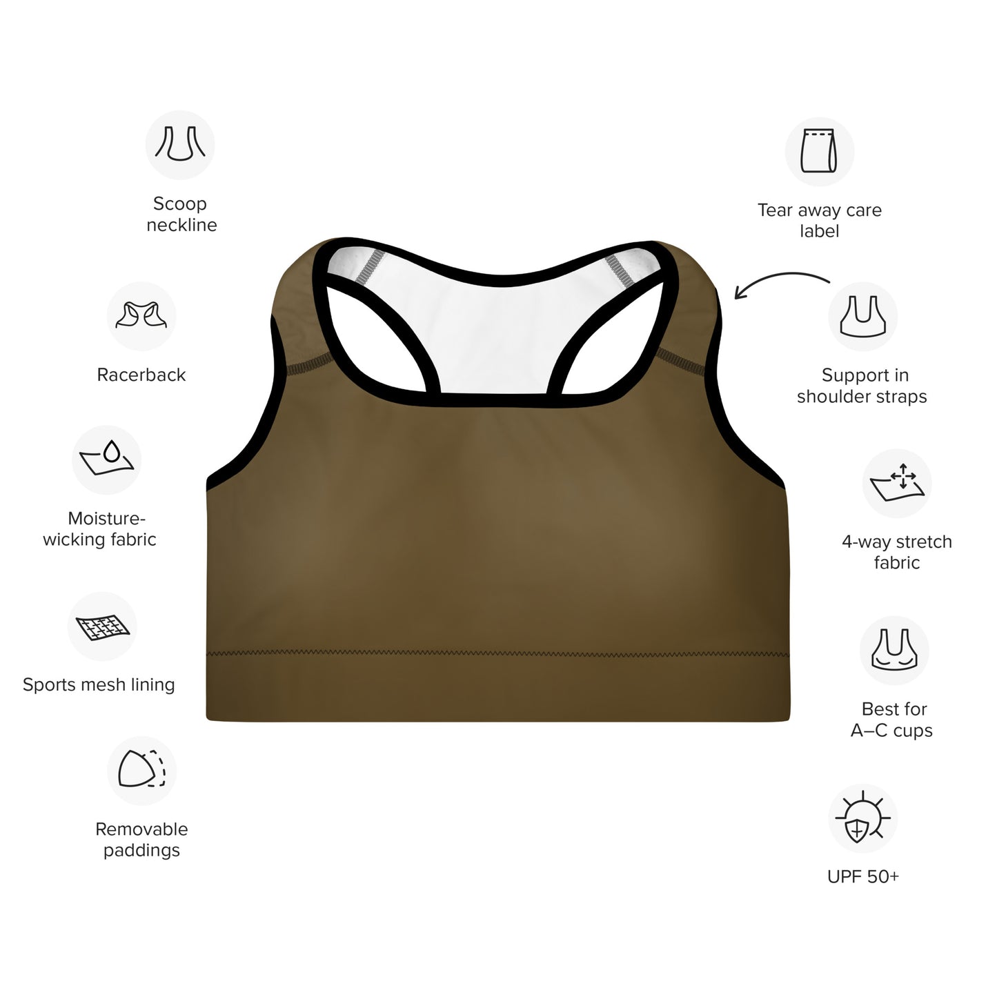 Sports Bra: Solids Collection in Catherine