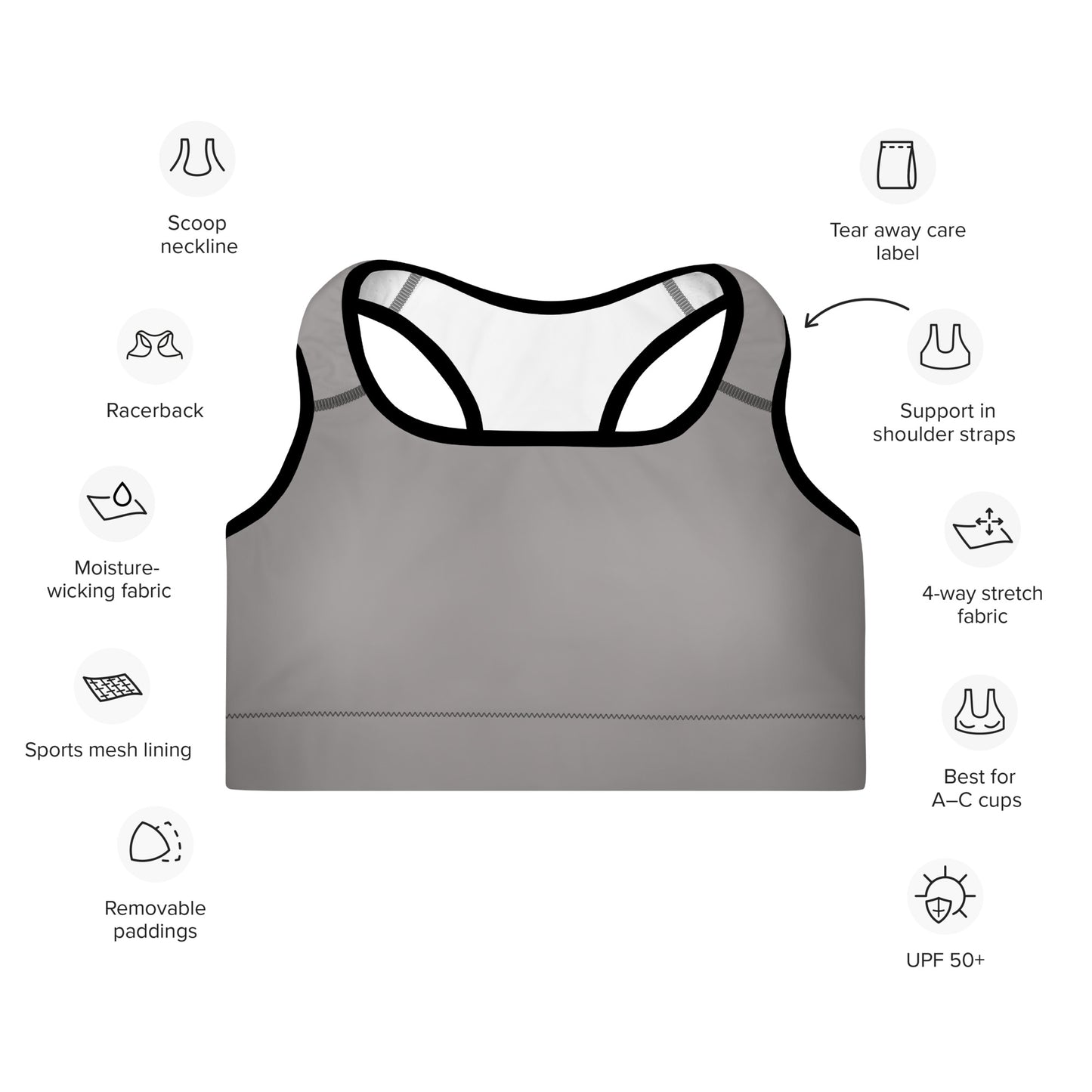 Sports Bra: Solids Collection in Dorothy