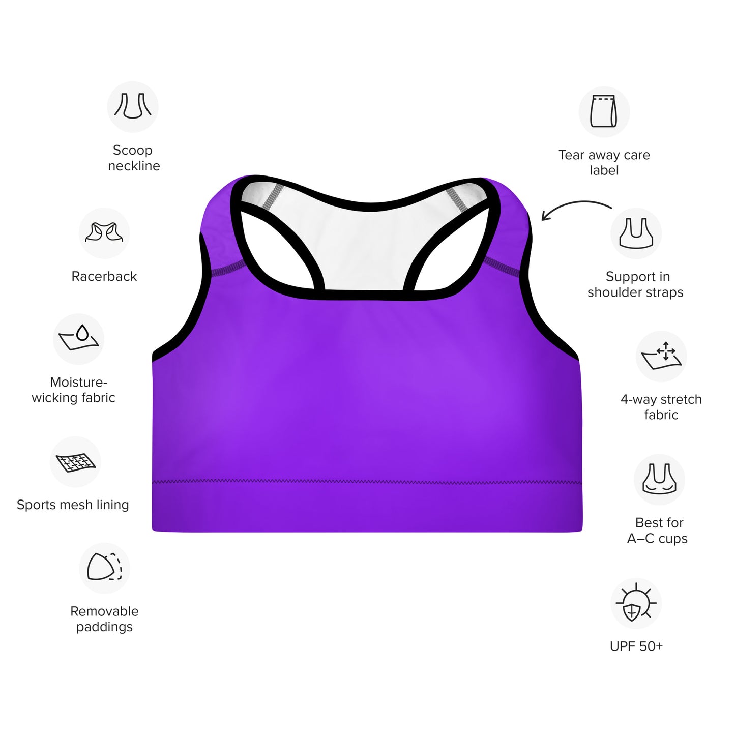 Sports Bra: Solids Collection in Jillian