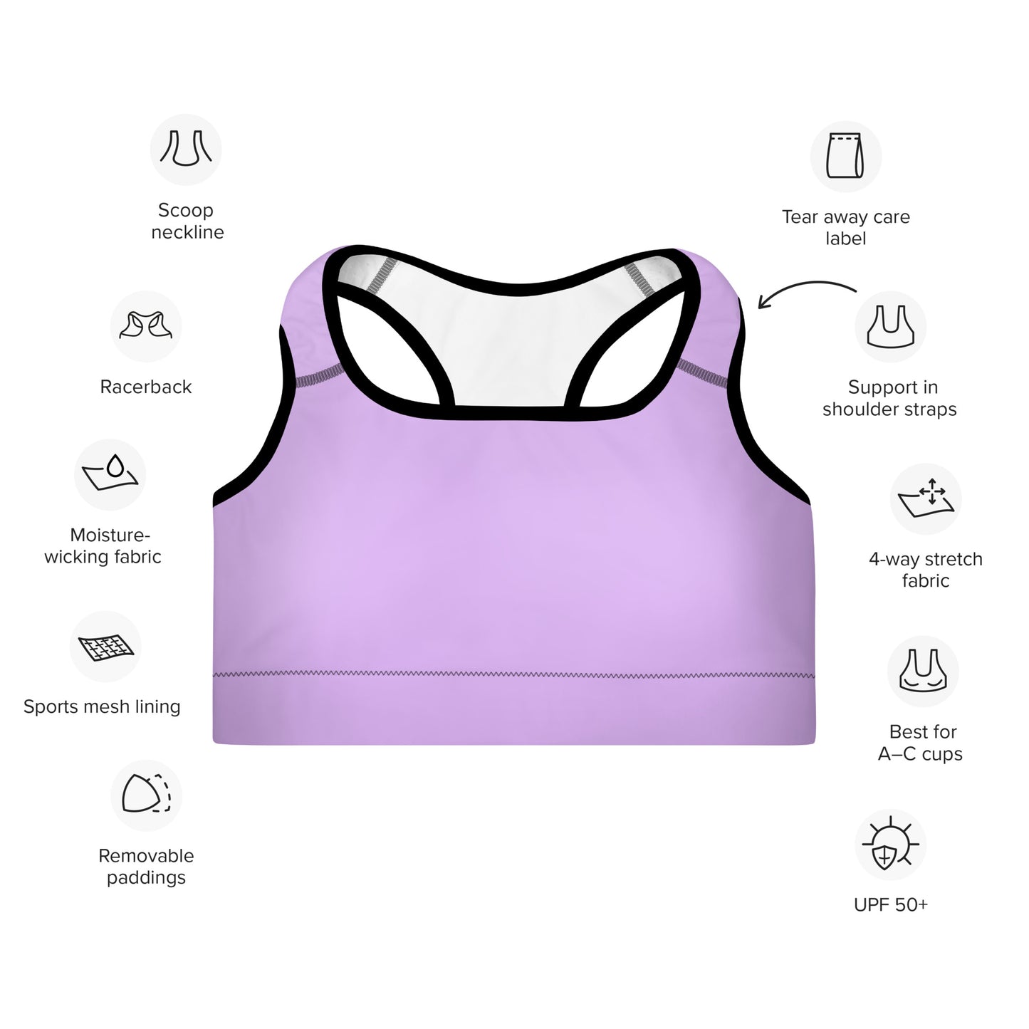 Sports Bra: Solids Collection in Katerina