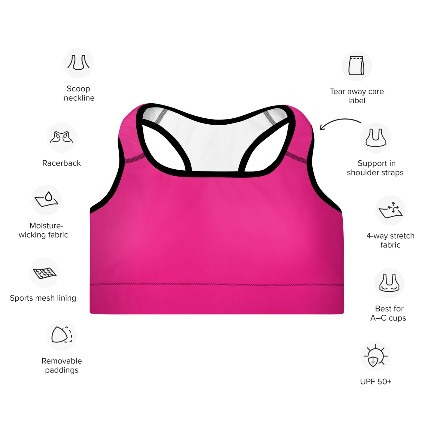 Sports Bra: Solids Collection in Natalie