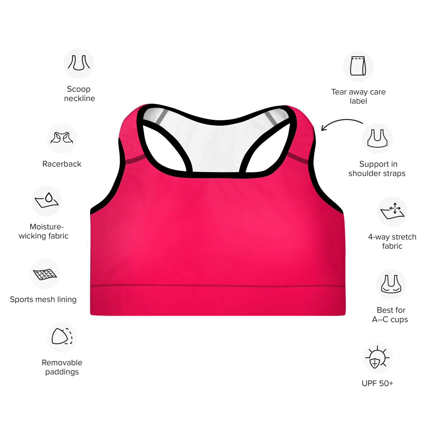 Sports Bra: Solids Collection in Ophelia