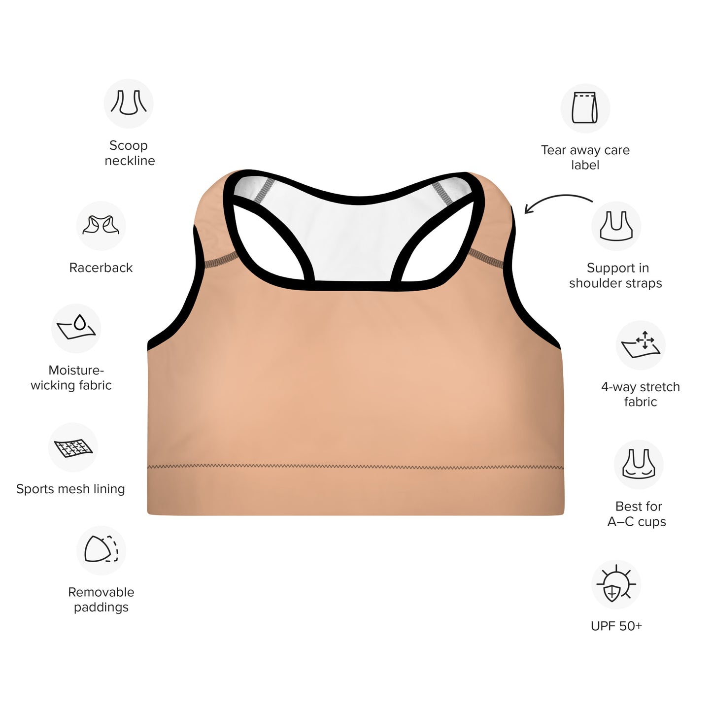 Sports Bra: Solids Collection in Sylvia