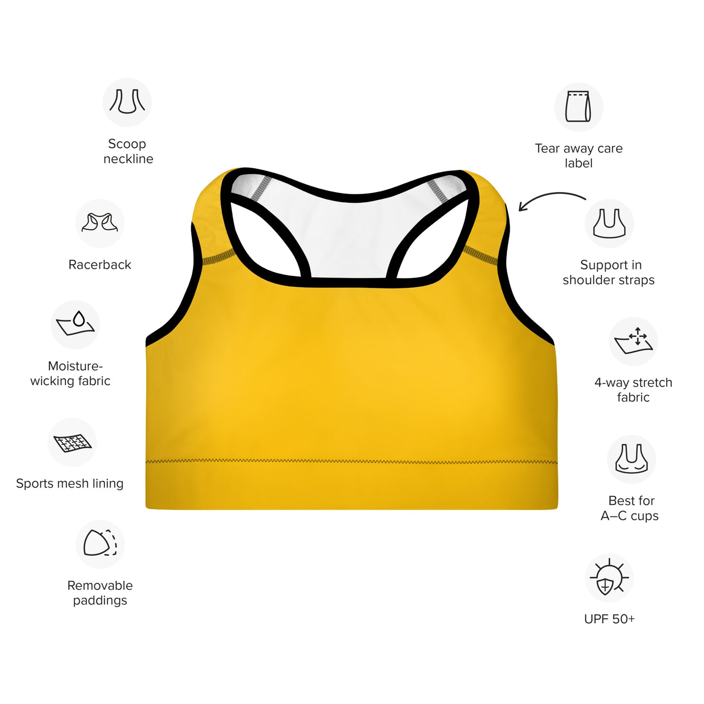Sports Bra: Solids Collection in Ursula
